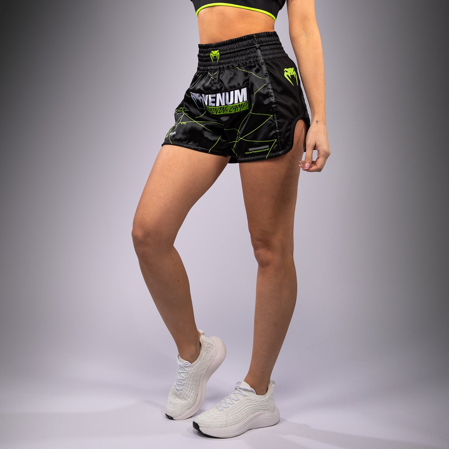 Venum Training Camp 4.0 Muay Thai Short - Black/Neon Green