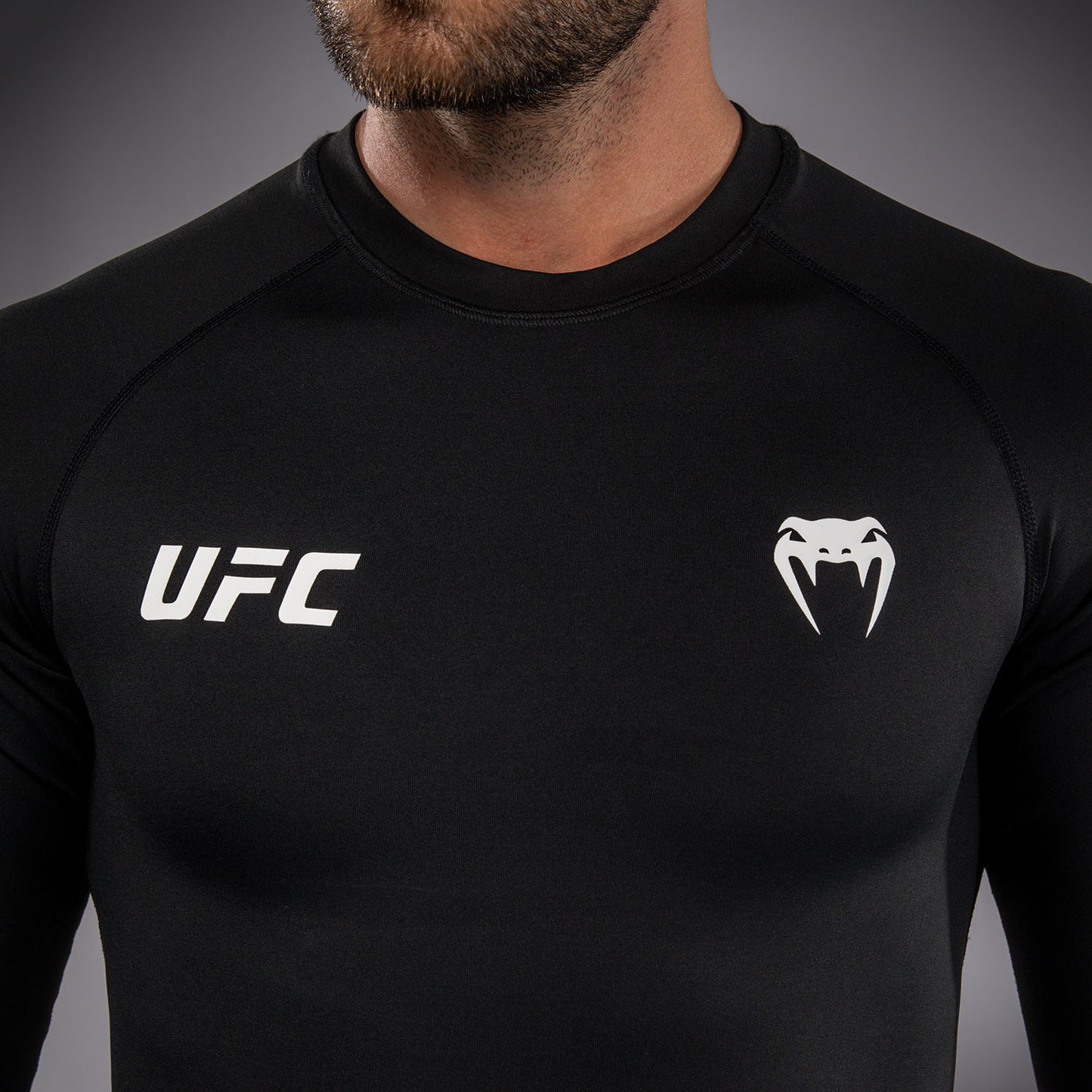 Venum UFC Unity by Venum Authentic Fight Week Men's Performance Long Sleeve Rashguard - Black
