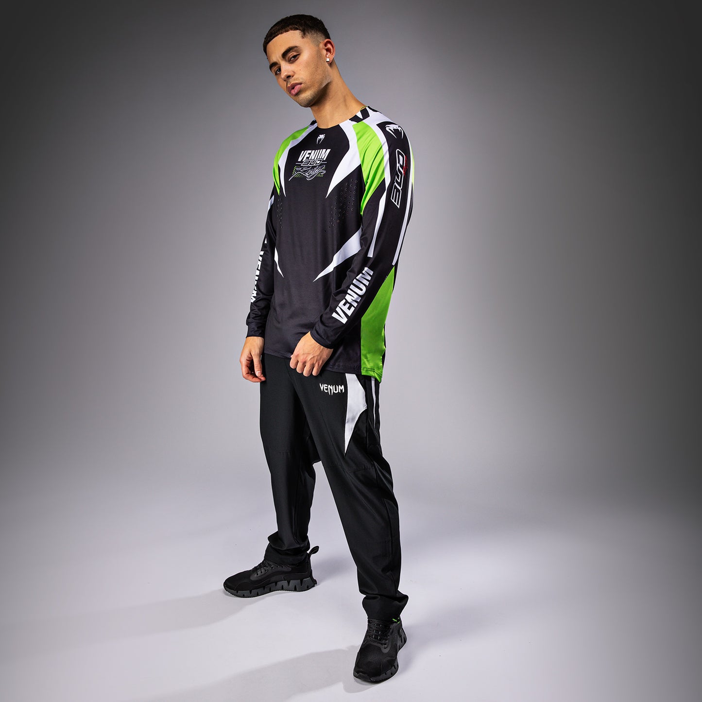 Venum x Bud Racing Men’s Dry-Tech T-Shirt - Black/White/Lime Green