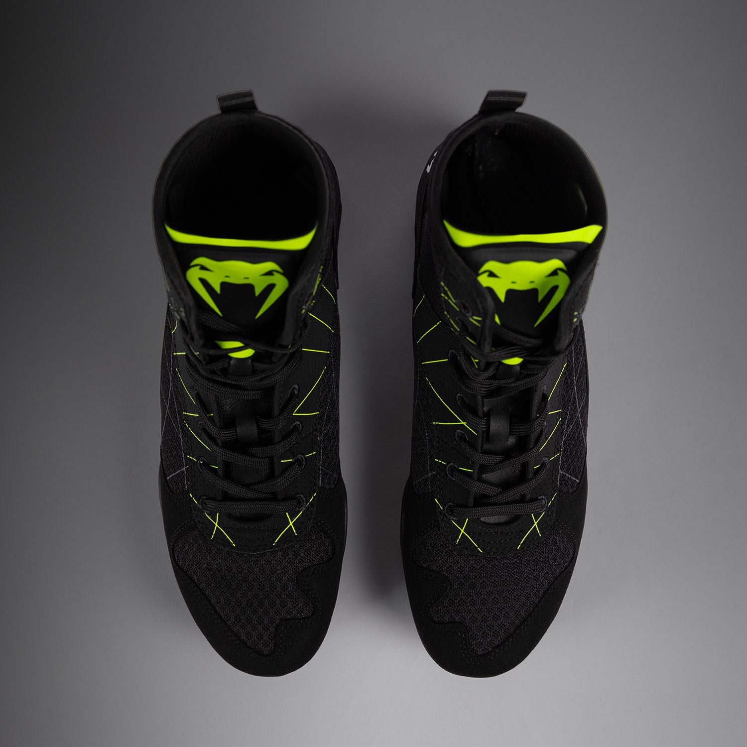 Venum Training Camp ボクシングシューズ Venum Training Camp 4.0 Boxing Shoes - Black/Neon Green - Venum Asia