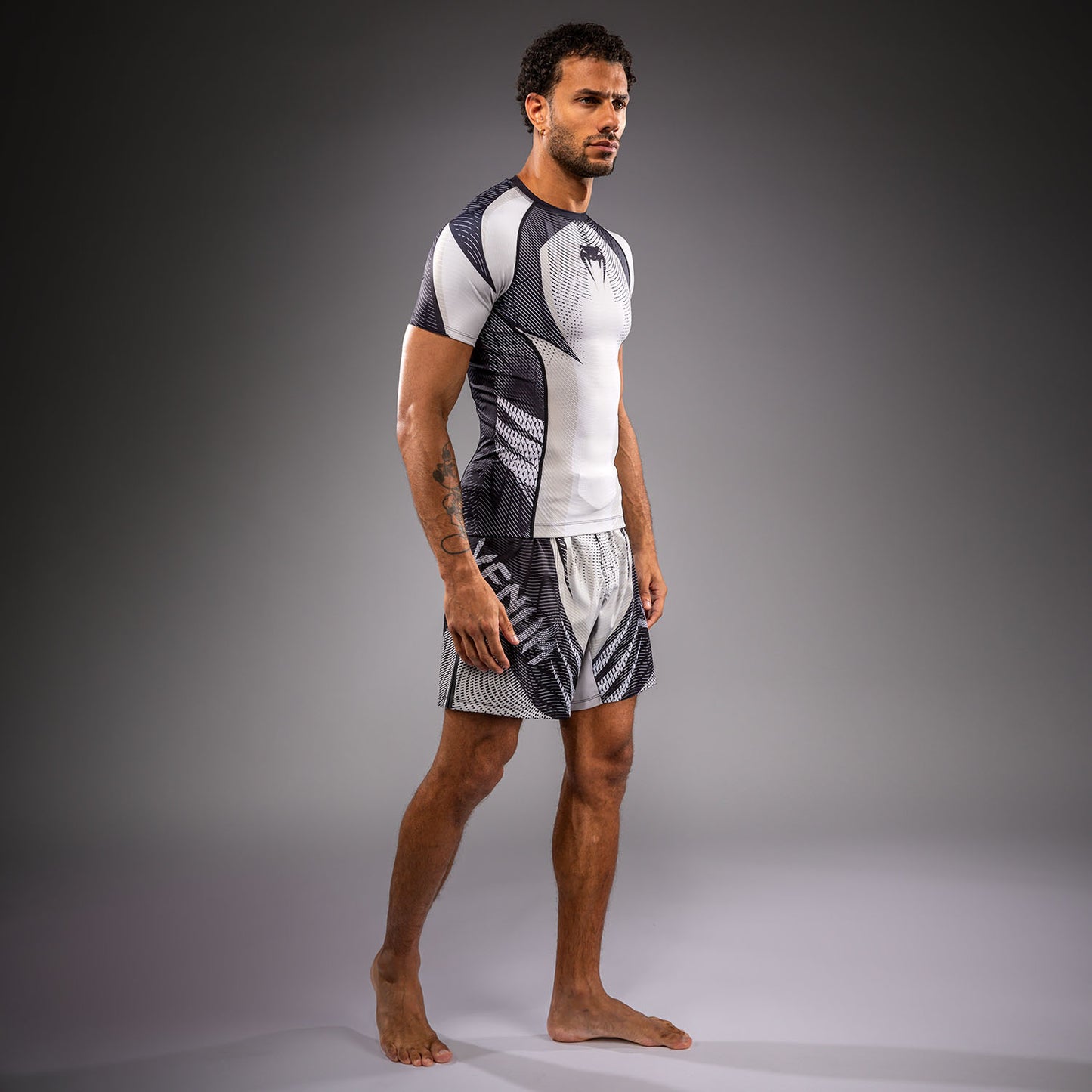 Venum Galactic 3.0 Short Sleeve Rashguard - Off-White/Black