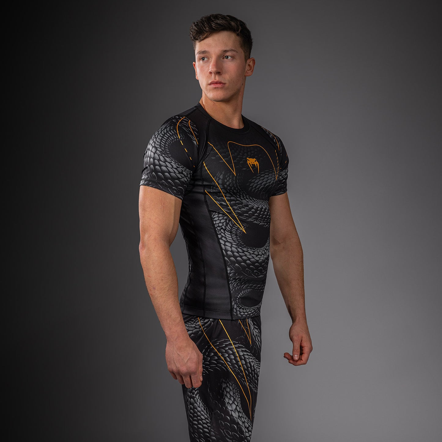 Venum Matupa Short Sleeve Rashguard - Black/Grey/Gold