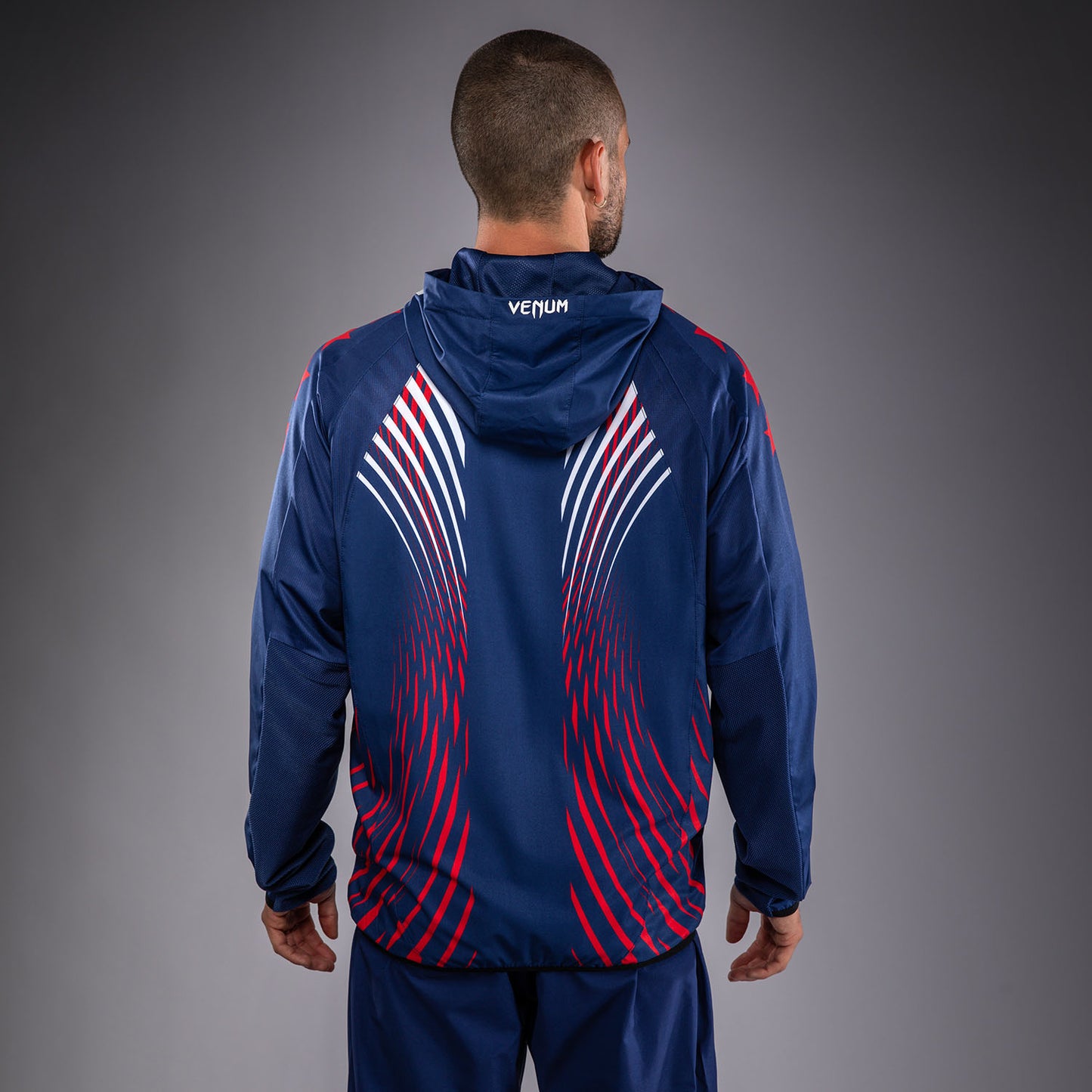 Men's UFC Freedom 250 by Venum Blue Custom Authentic Fight Night Walkout Hoodie