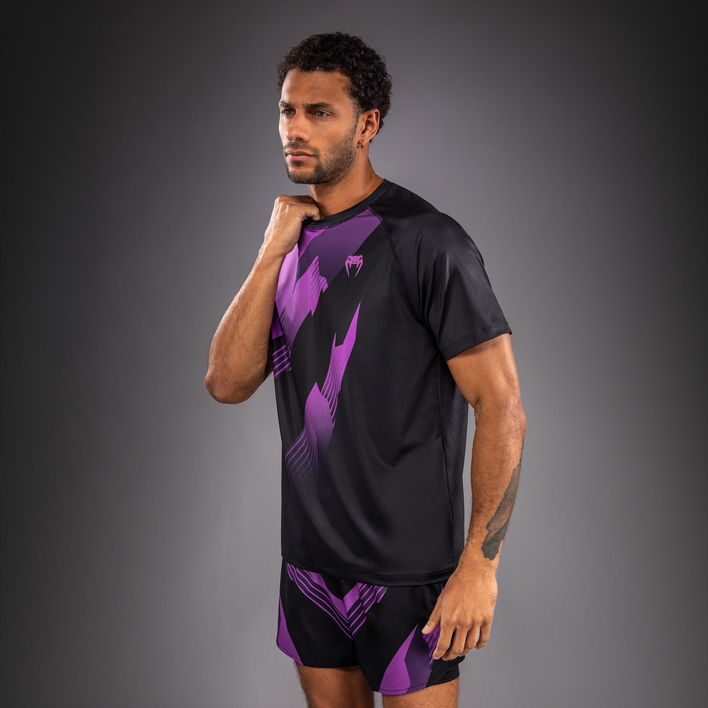 Venum No-Gi 6.0 Dry Tech T-Shirt - Black/Purple