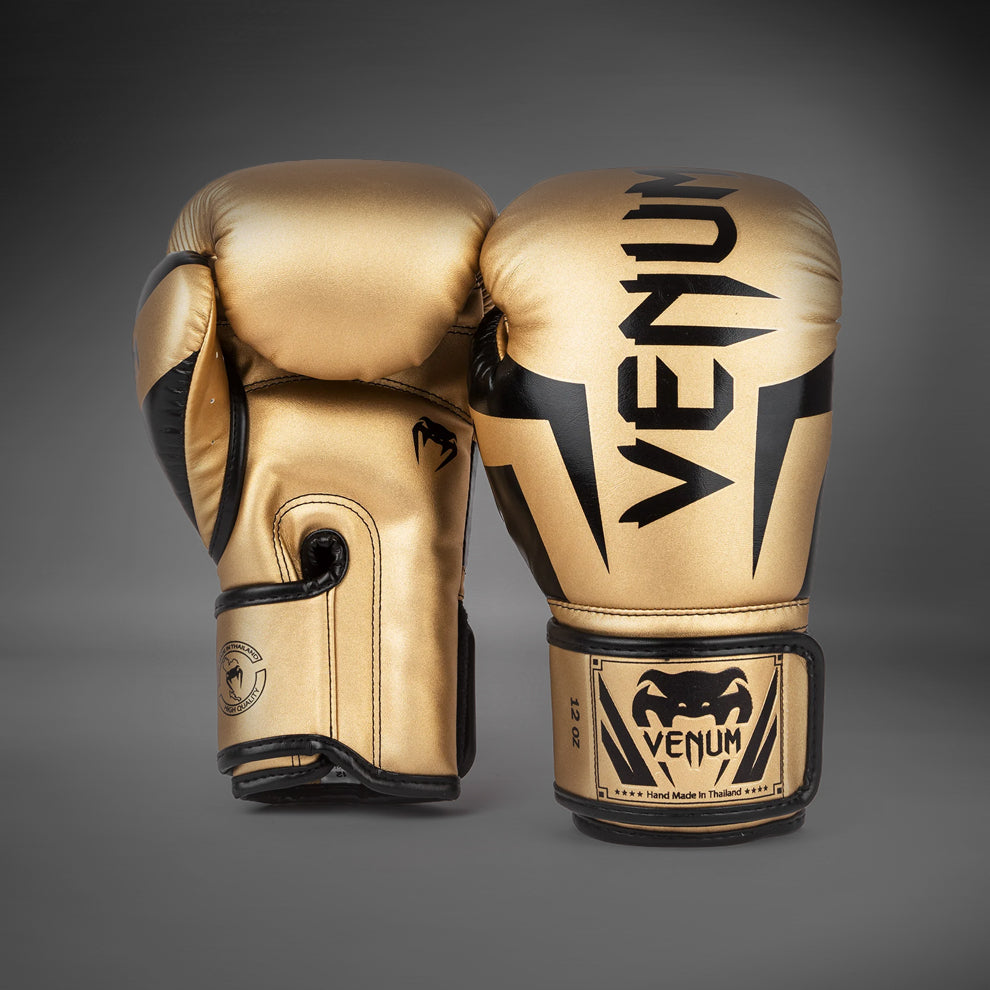 Venum Elite Boxing Gloves - Gold/Black