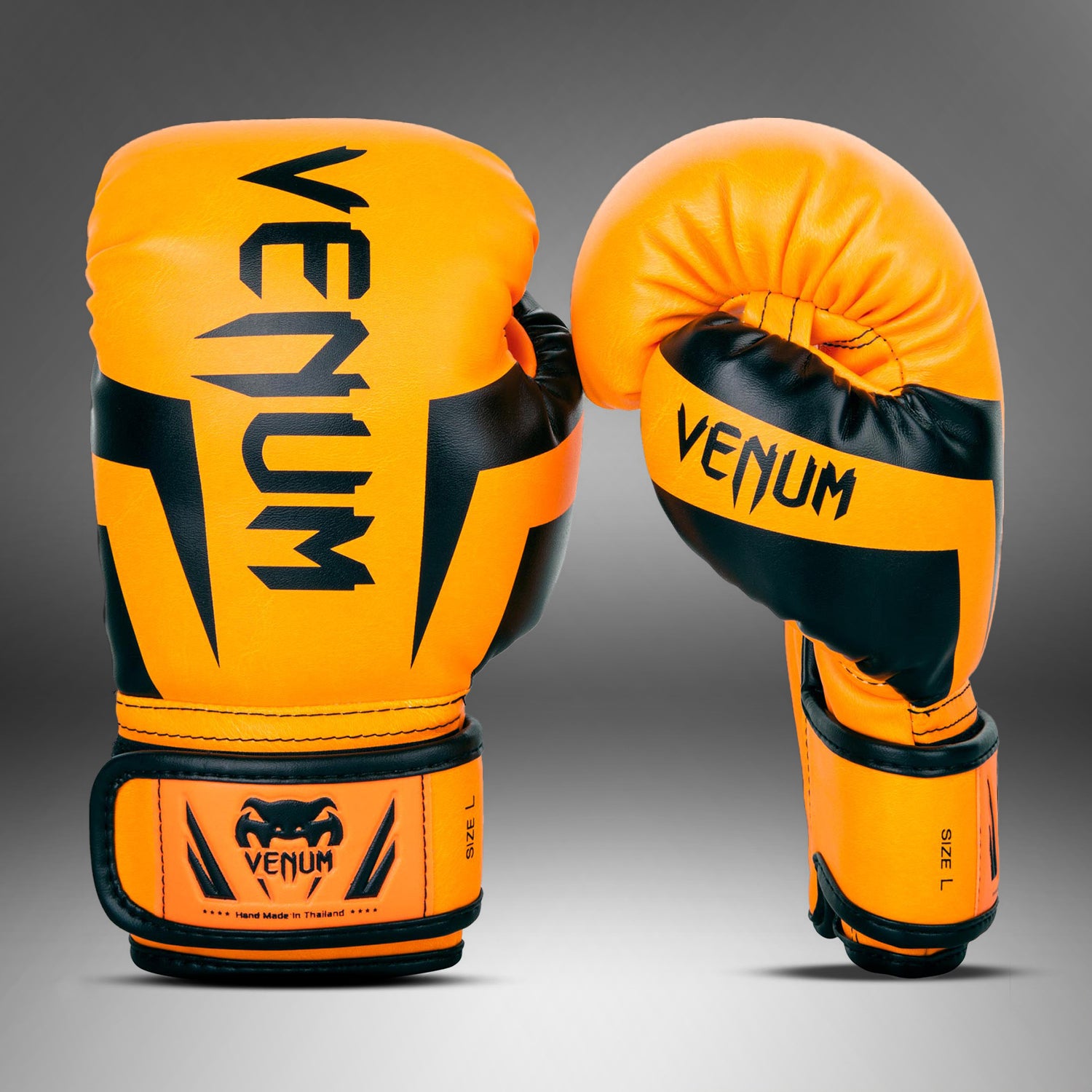 Venum Elite Boxing Gloves Kids - Exclusive - Orange/Black - Venum Asia