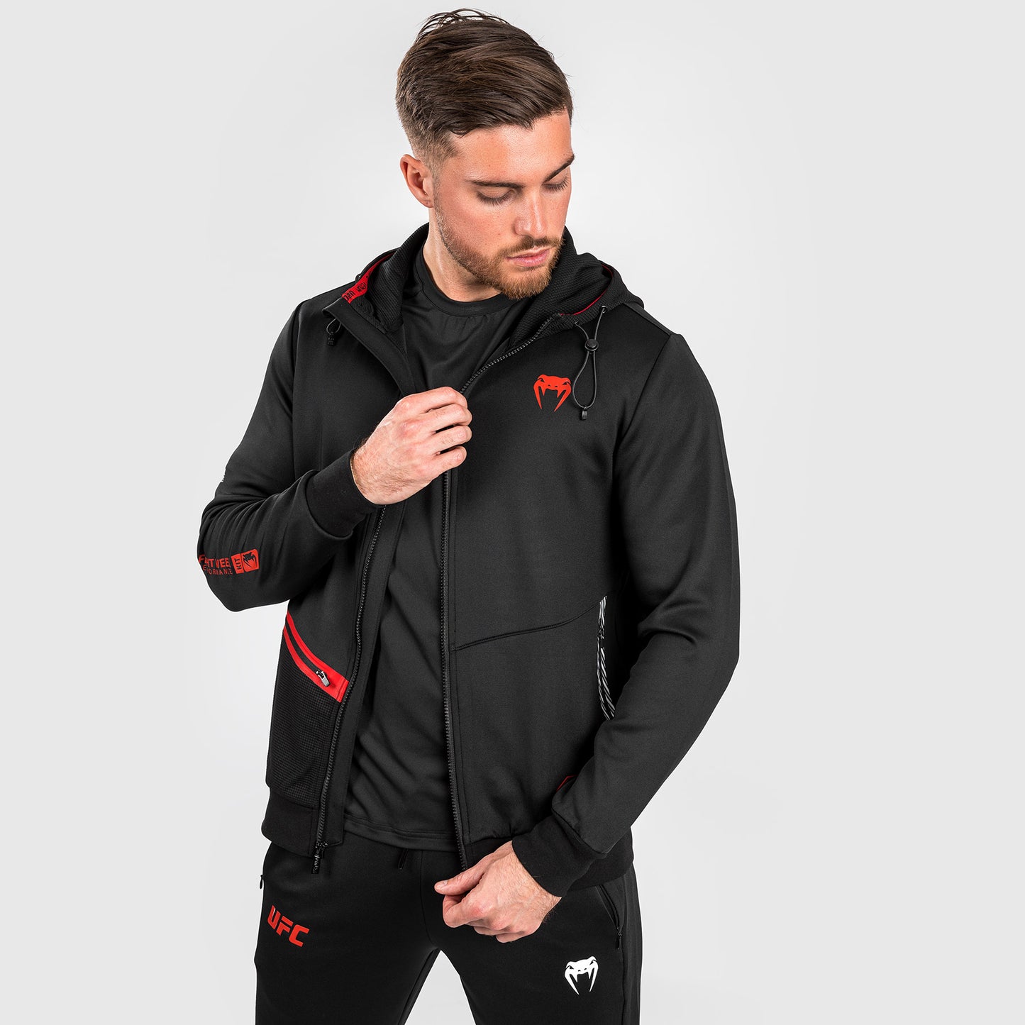 UFC Adrenaline by Venum Fight Week Men’s Zip Hoodie - Black