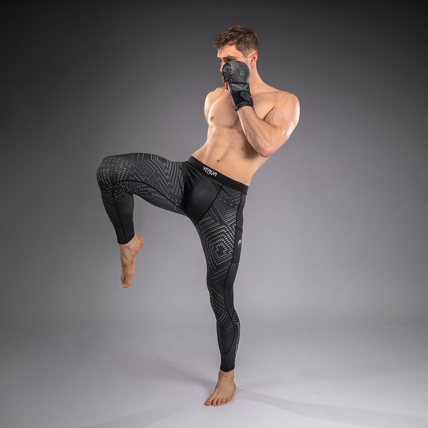 Venum Midnight Fury Spats - Black/Grey/Silver