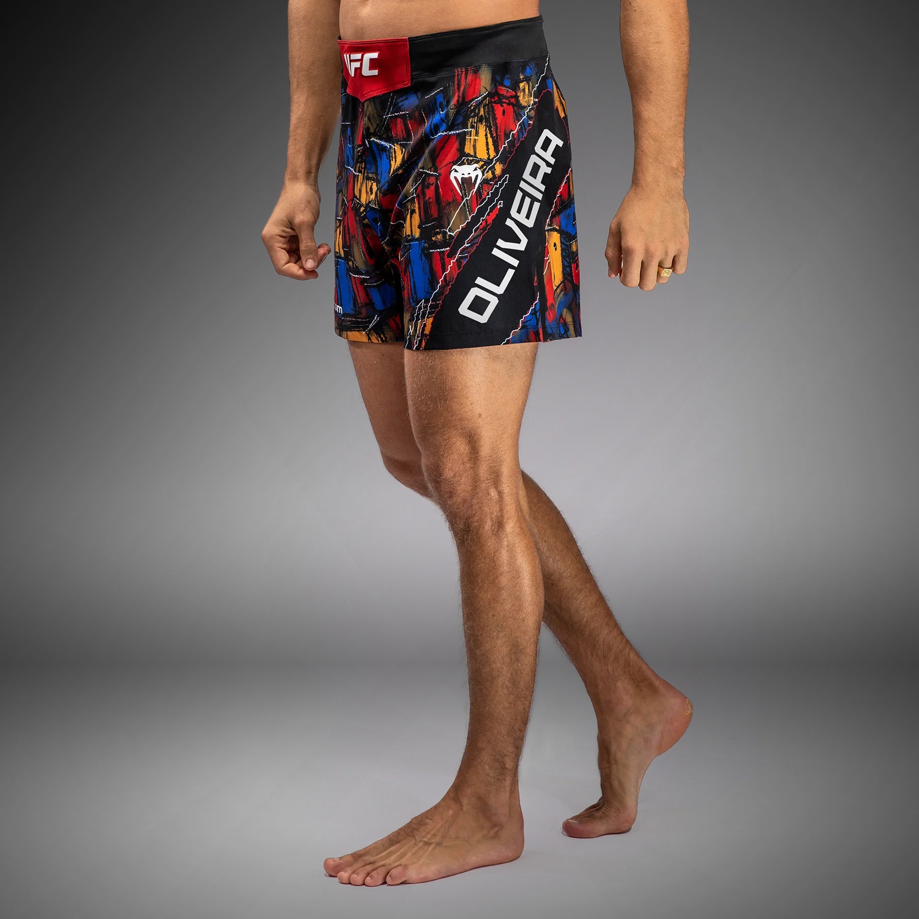 Men's UFC Unrivaled by Venum Red Charles Oliveira Fight Short