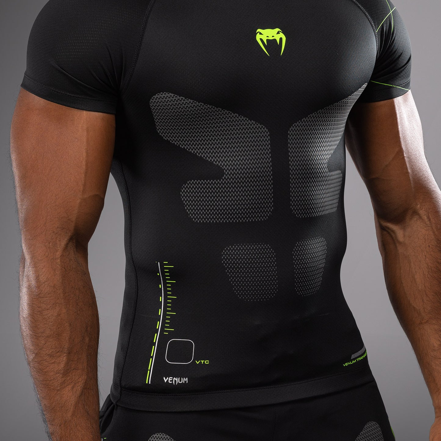 Venum Training Camp 4.0 Short Sleeve Rashguard - Black/Neon Green