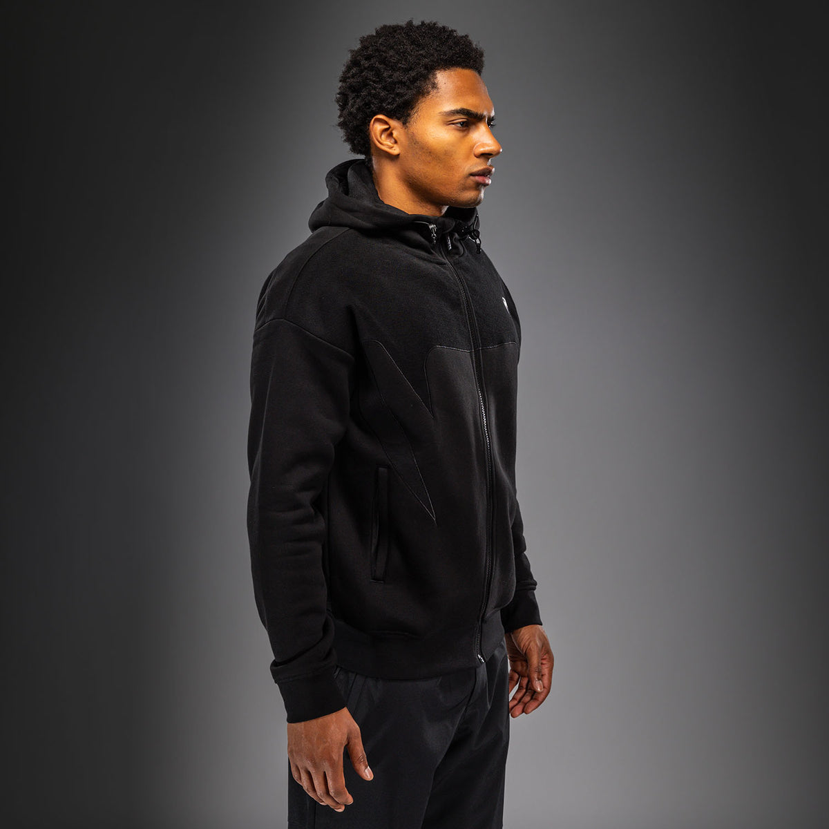 Venum Attack Fleece & Weave Track Jacket - Black