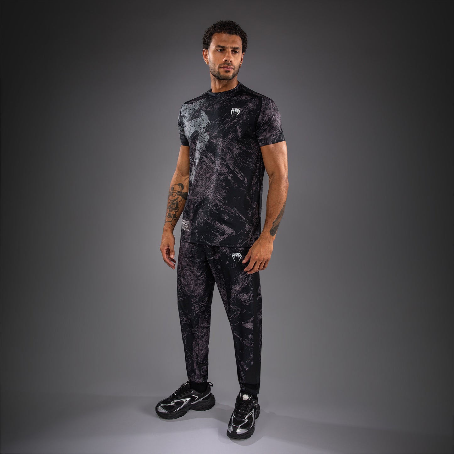Venum Rage & Workout Dry Tech T-Shirt - Black/Grey