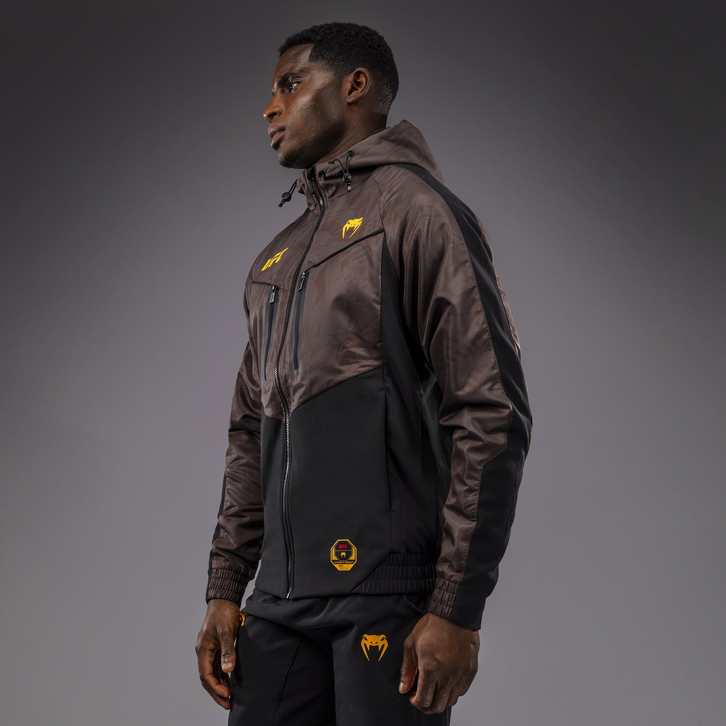UFC Fusion by Venum Fight Week Men’s Zip Hoodie - Earthen Brown