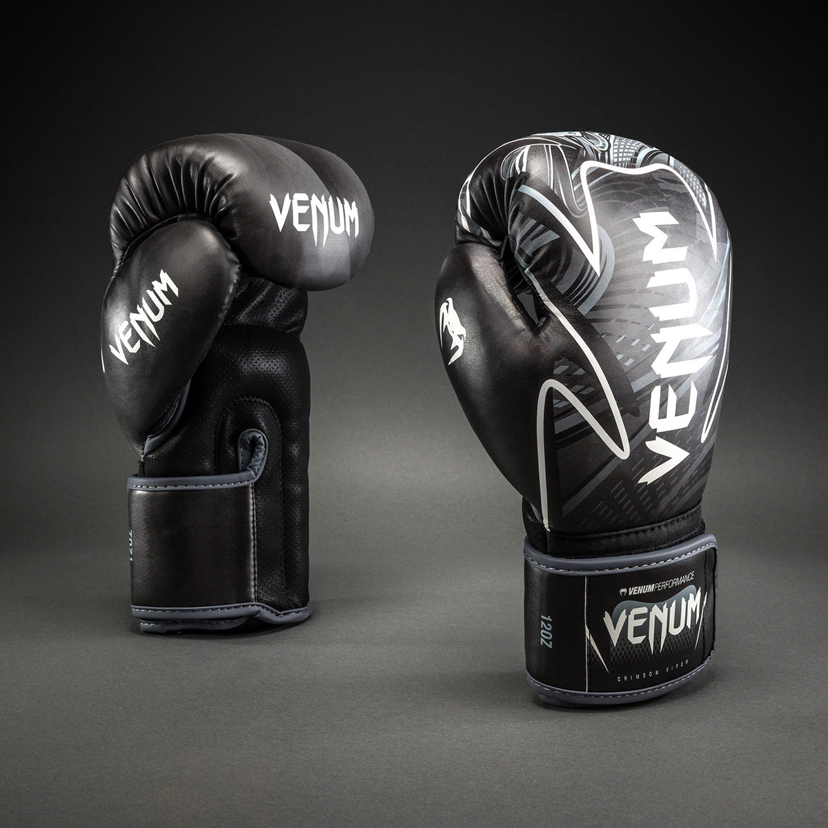 Venum Crimson Viper 2.0 Impact Boxing Gloves - Black/Grey