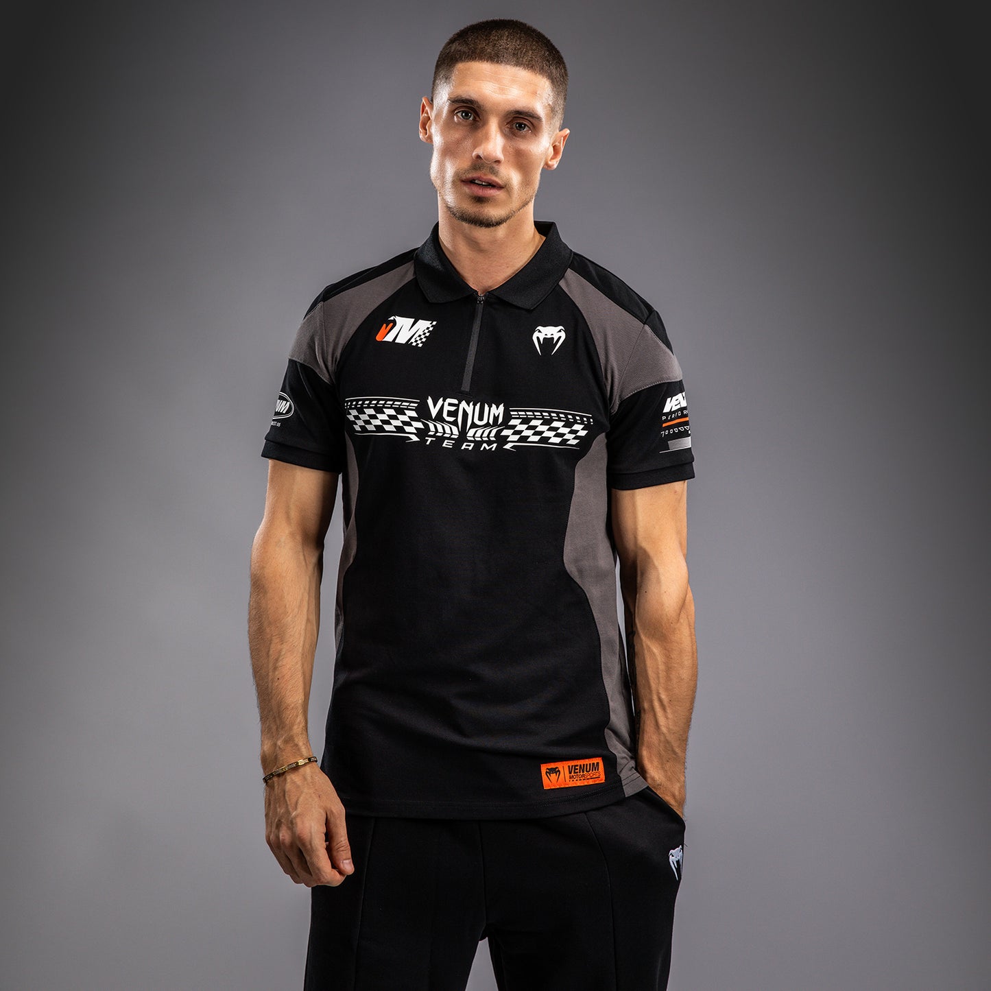 Venum Motorsport Cotton Polo - Deep Black