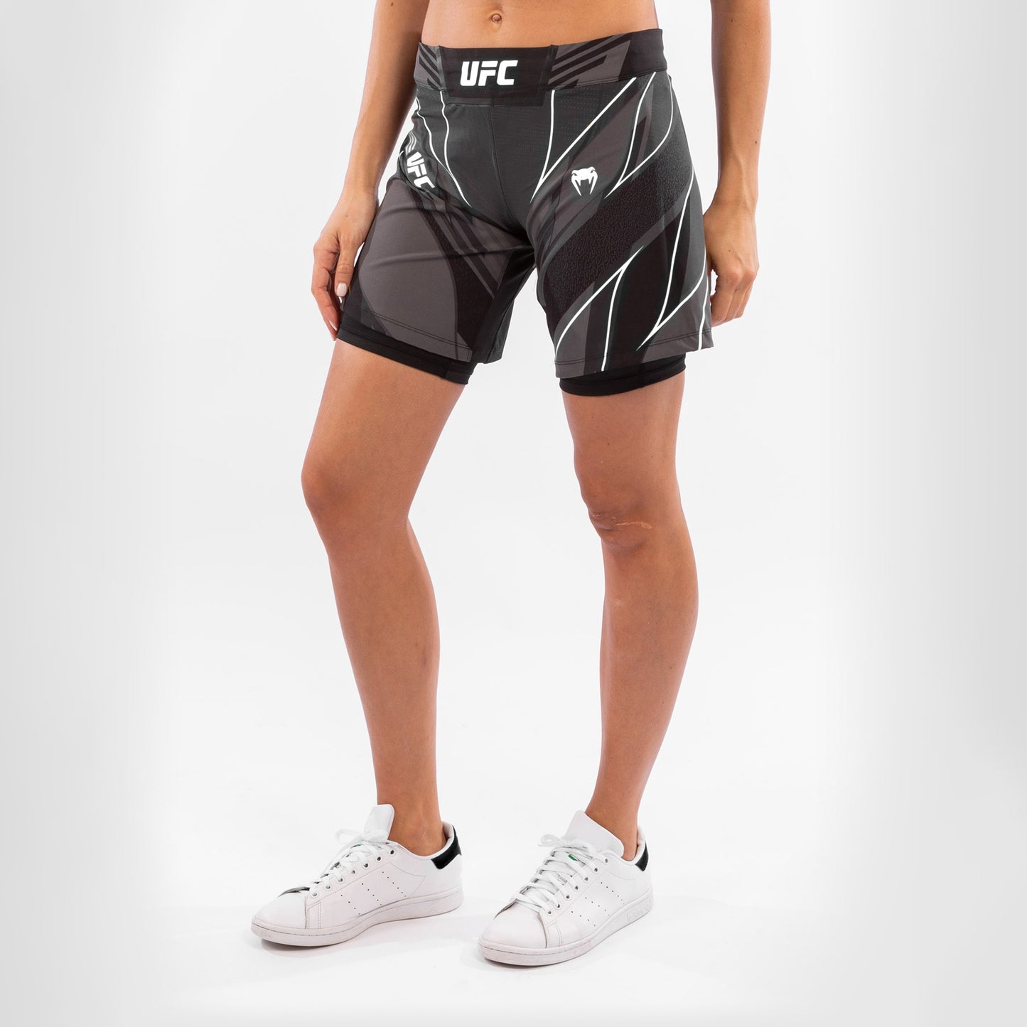 UFC Venum Authentic Fight Night Women's Shorts - Long Fit - Black