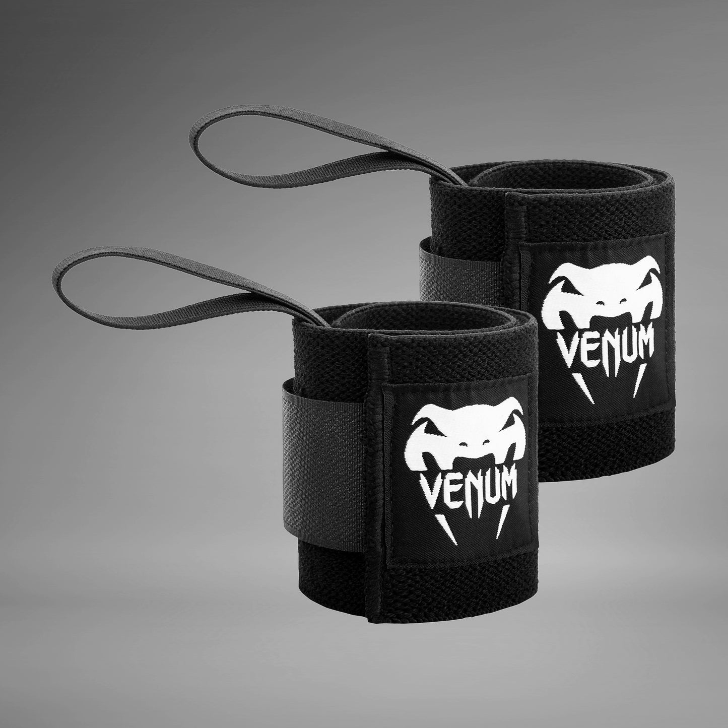 Venum Hyperlift Weightlifting Wrist Wraps - Black (Pair)