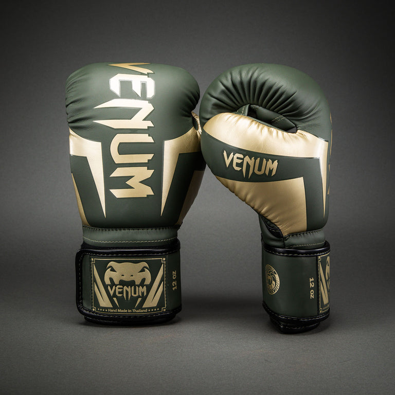 Venum Elite Boxing Gloves - Black/Gold - Venum Asia