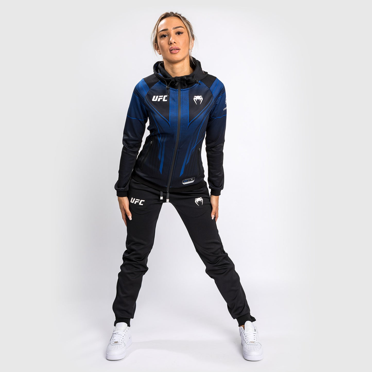 Ufc Authentic Fight Night 2.0 Kit By Venum Women's Walkout Hoodie - Midnight Edition