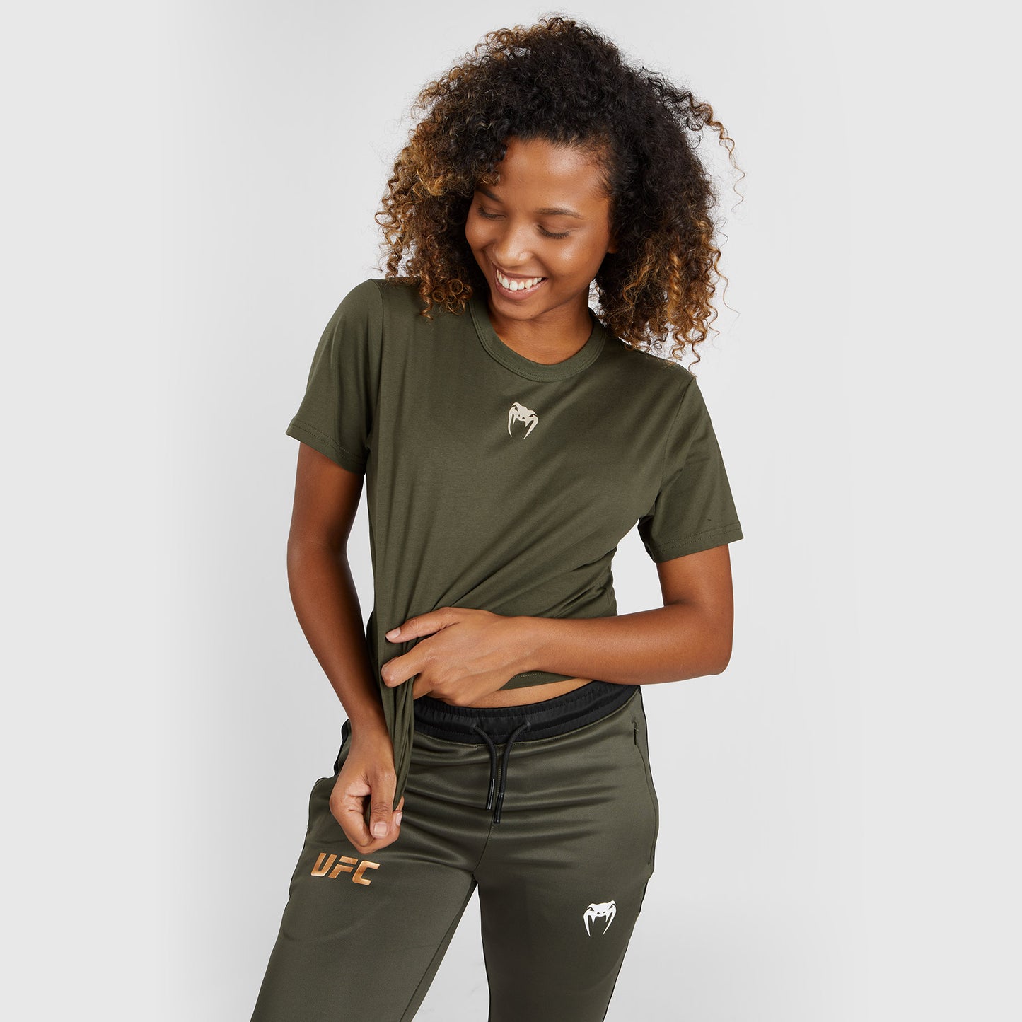 UFC Adrenaline by Venum Fight Week Women’s Short-sleeve Cotton T-shirt  - Khaki