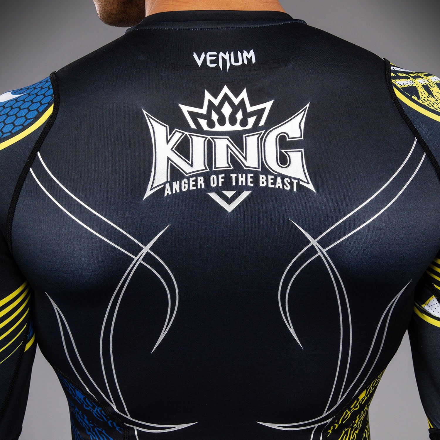Venum x TEKKEN 8 Long Sleeve Rashguard - King - Black/Yellow