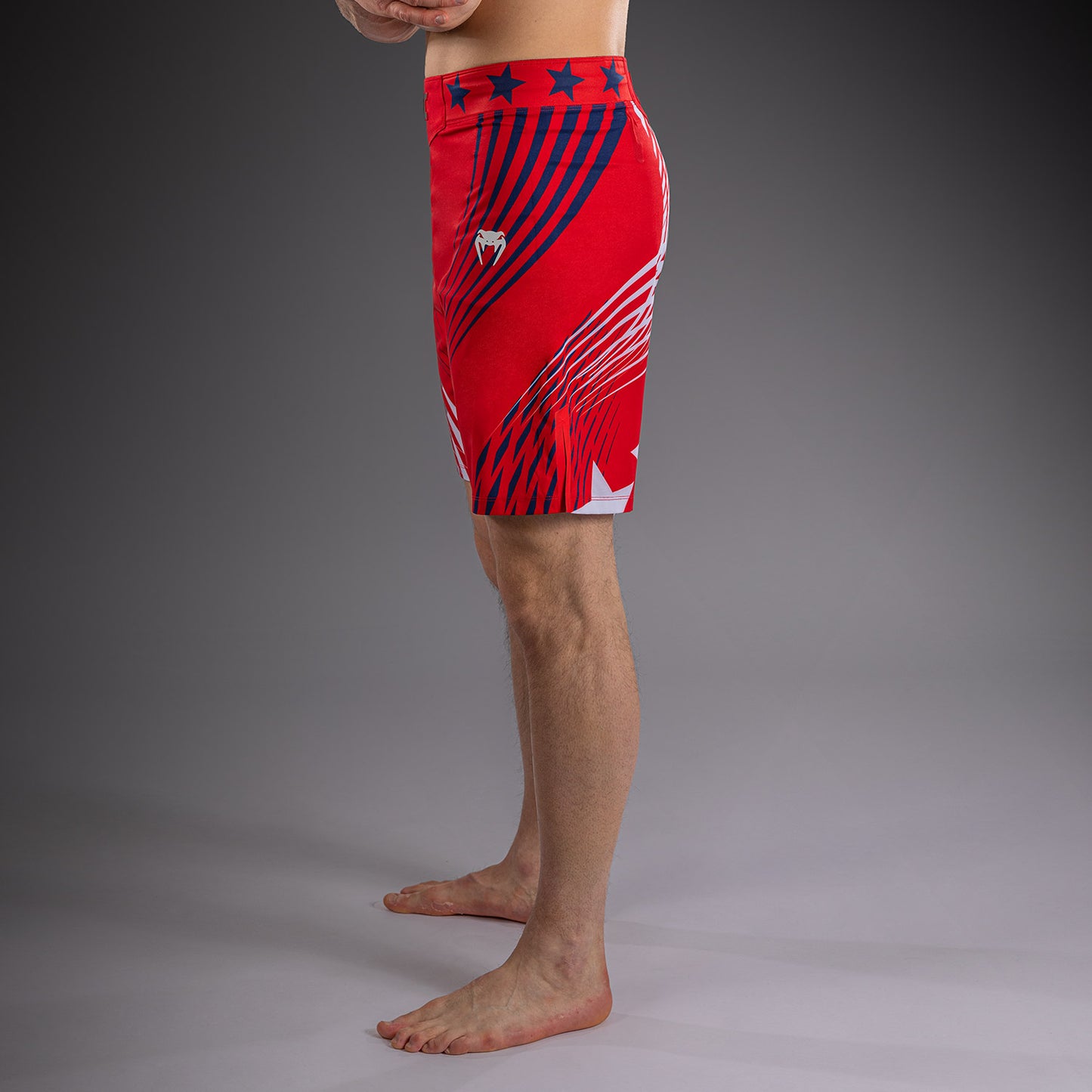 Men's UFC Freedom 250 by Venum Red Authentic Fight Night Long Fit Fight Short