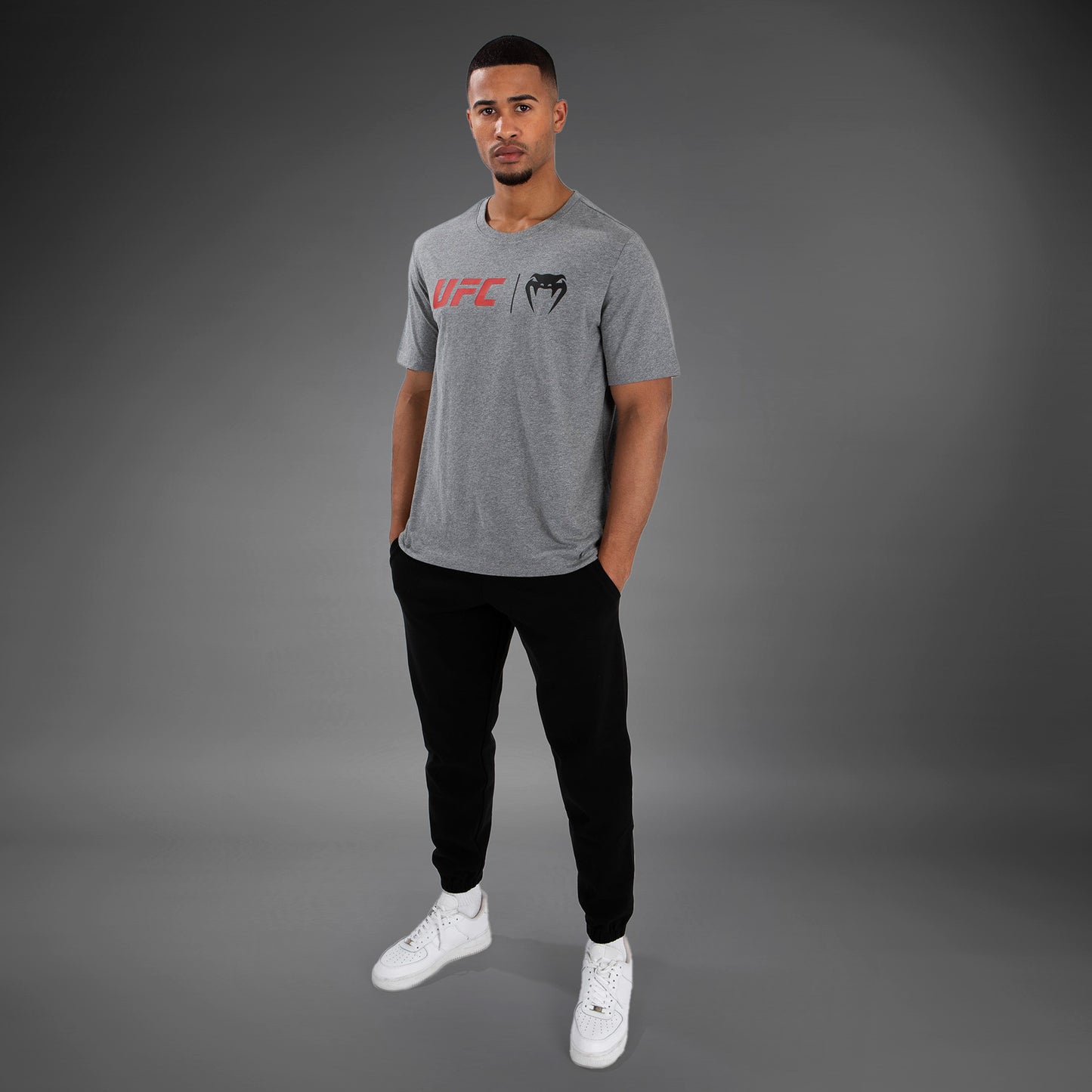 UFC Venum Classic T-Shirt - Grey/Red