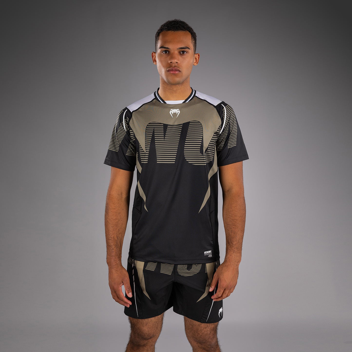 Venum Adrenaline Dry Tech T-Shirt - Black/Sand