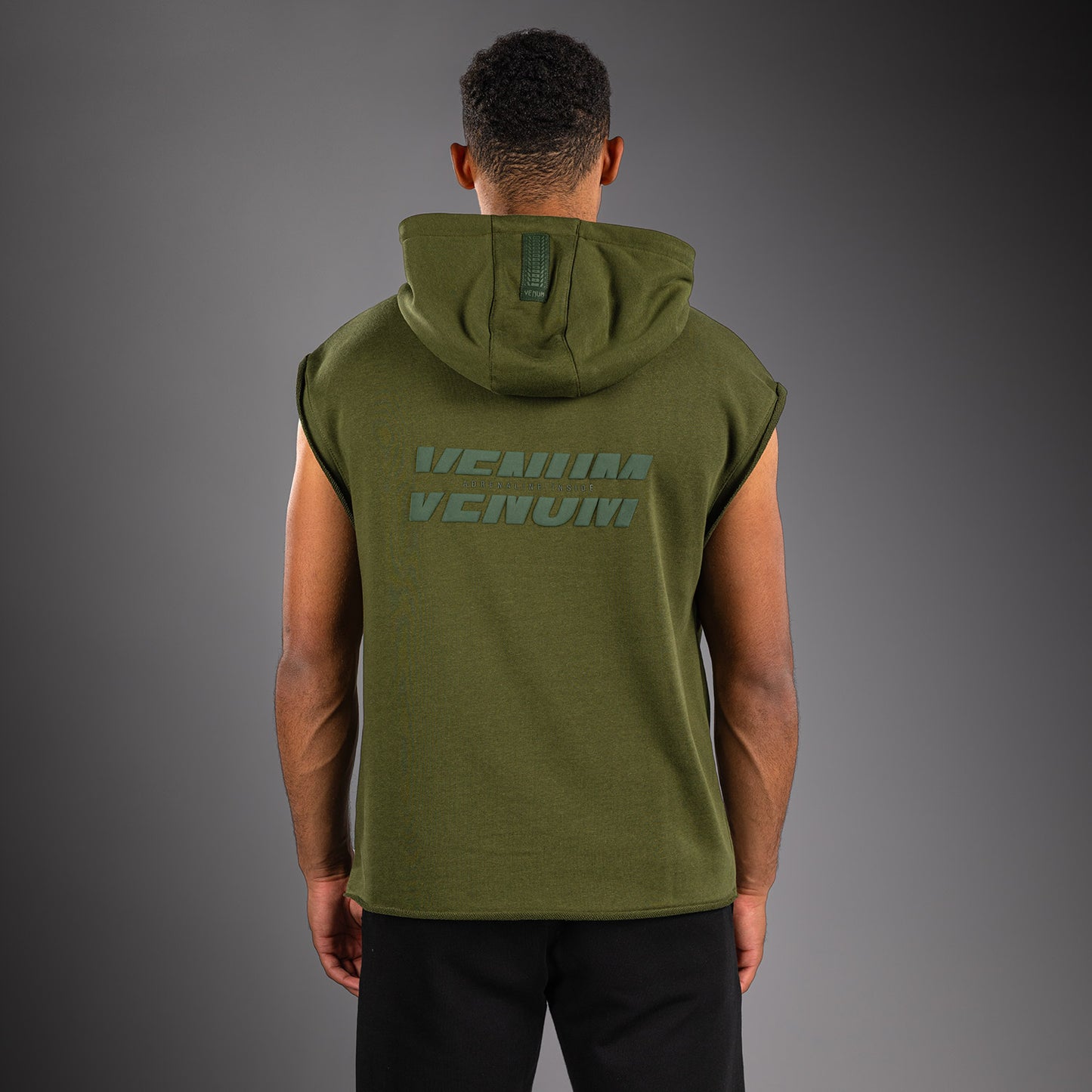 Venum Divide Sleeveless Hoodie - Military Green