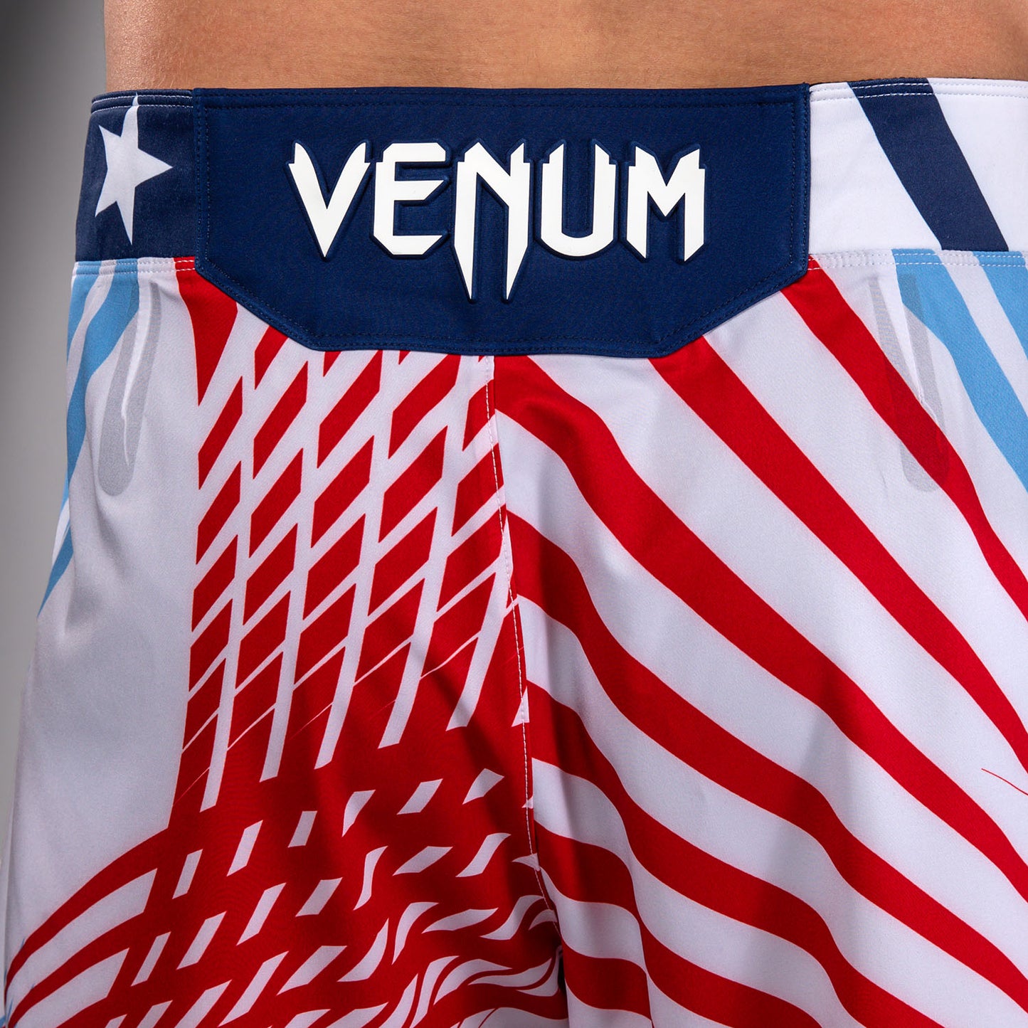 Men's UFC Freedom 250 by Venum White Custom Authentic Fight Night Long Fit Fight Short