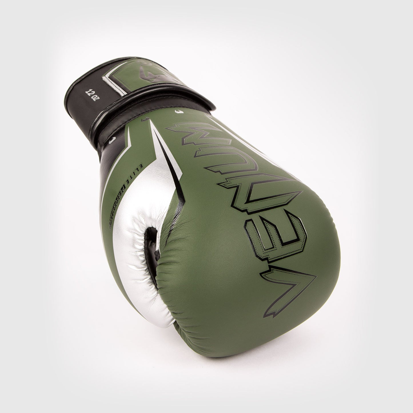 Venum Elite Evo Boxing Gloves - Khaki/Silver