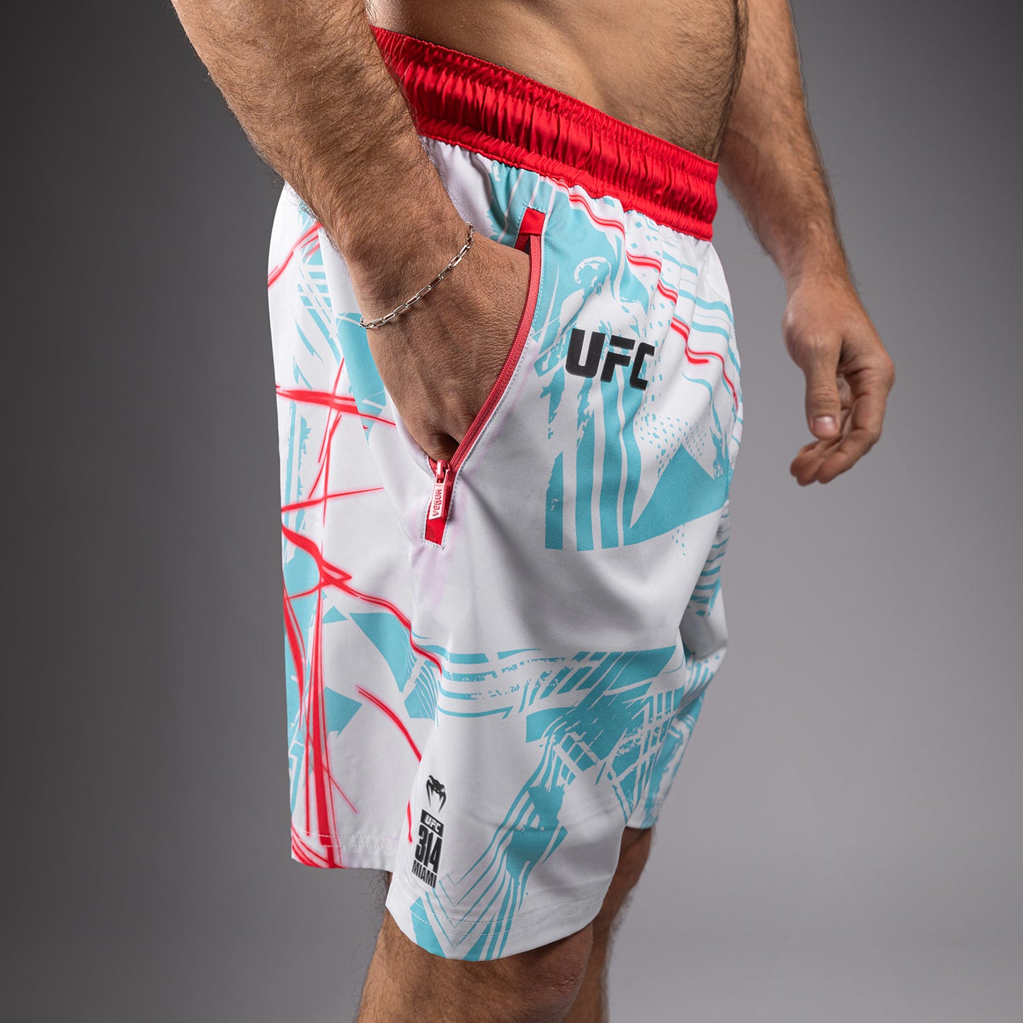 UFC Fusion By Venum Miami Edition Fight Week Men’s Performance Shorts - White