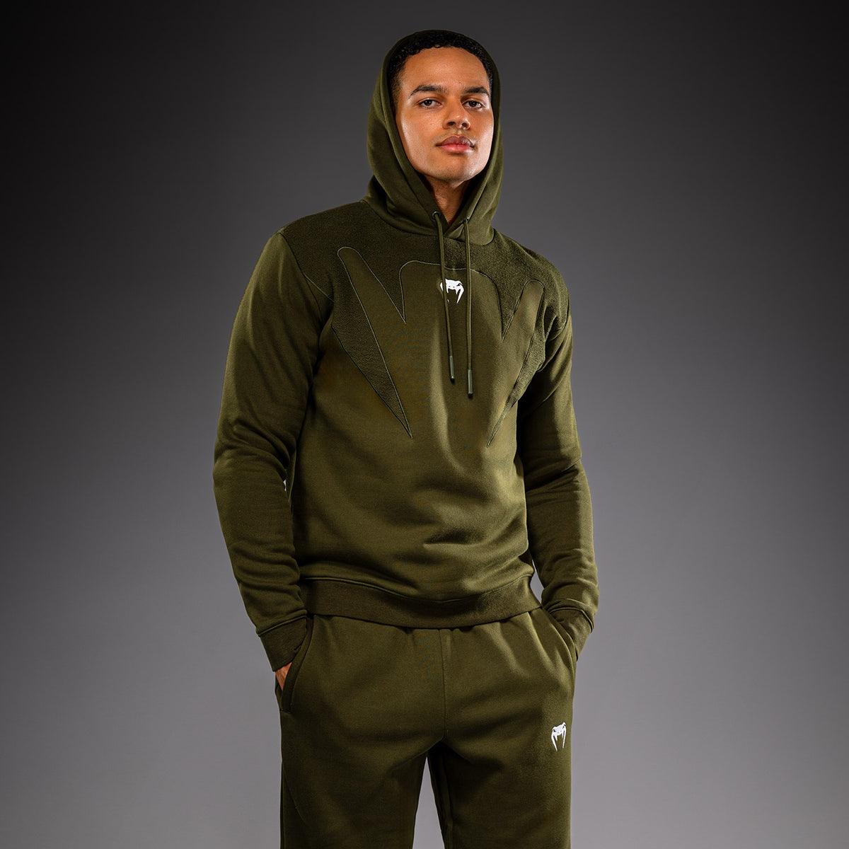 Venum Attack Fleece & Weave Hoodie - Khaki