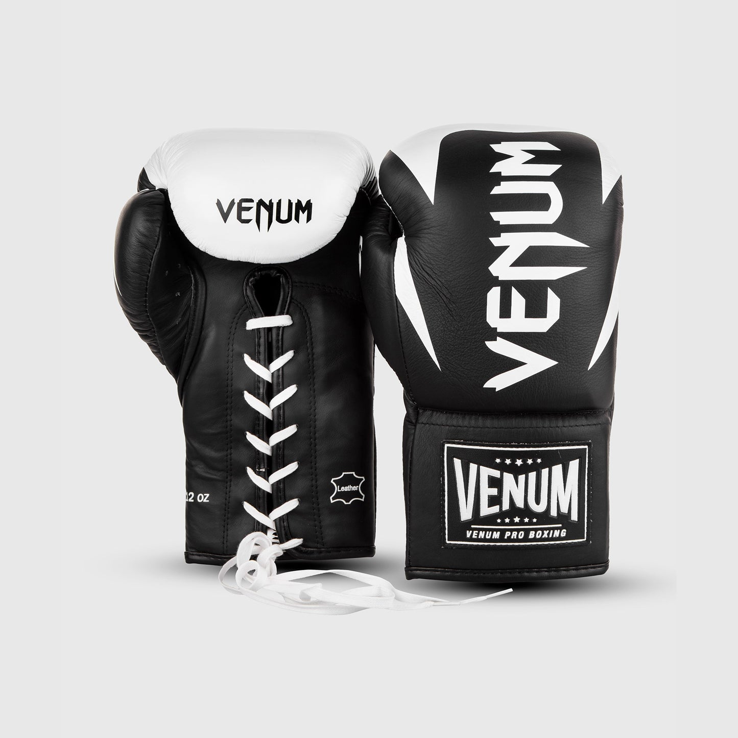 Venum Hammer Pro Boxing Gloves with Laces - Black/White