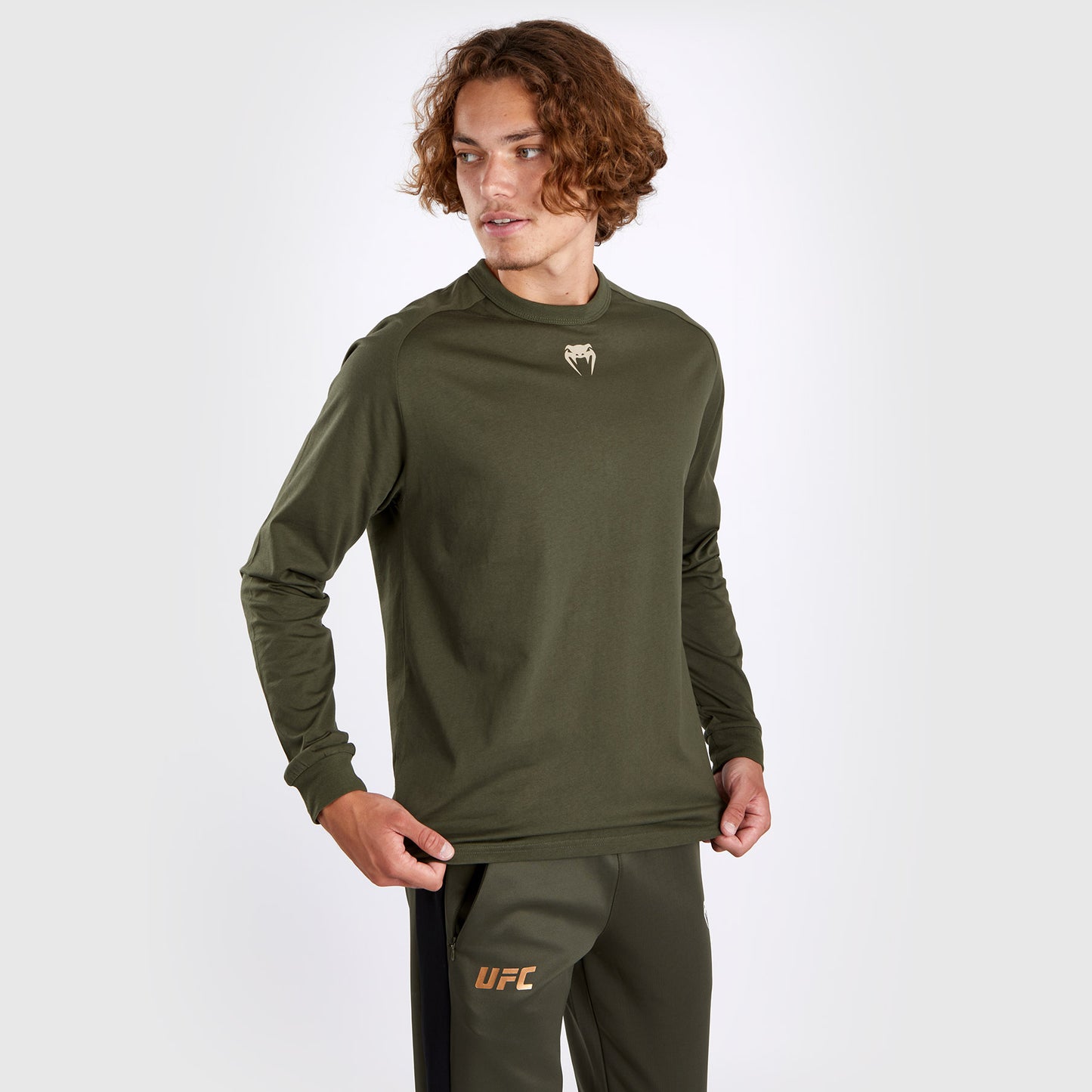 UFC Adrenaline by Venum Fight Week Men’s Long-sleeve T-shirt - Khaki