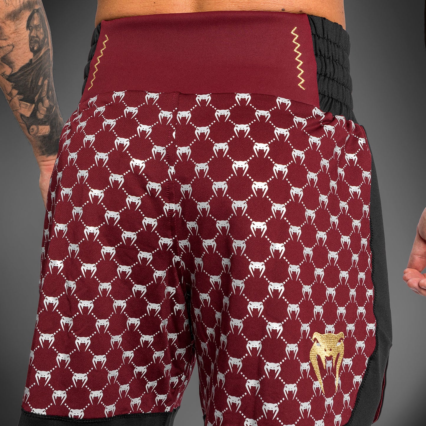 Venum Monogram Boxing Short - Black/Burgundy