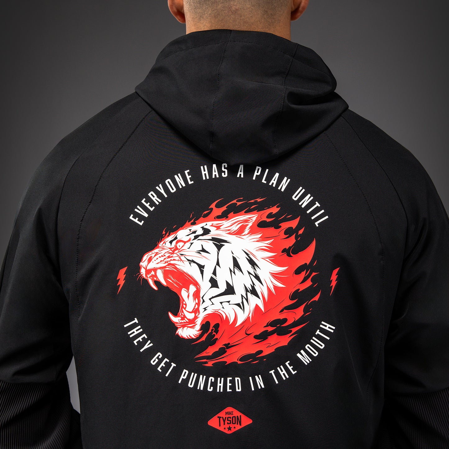 Venum x Mike Tyson Tiger Track Jacket - Deep Deep Black/Intense Red
