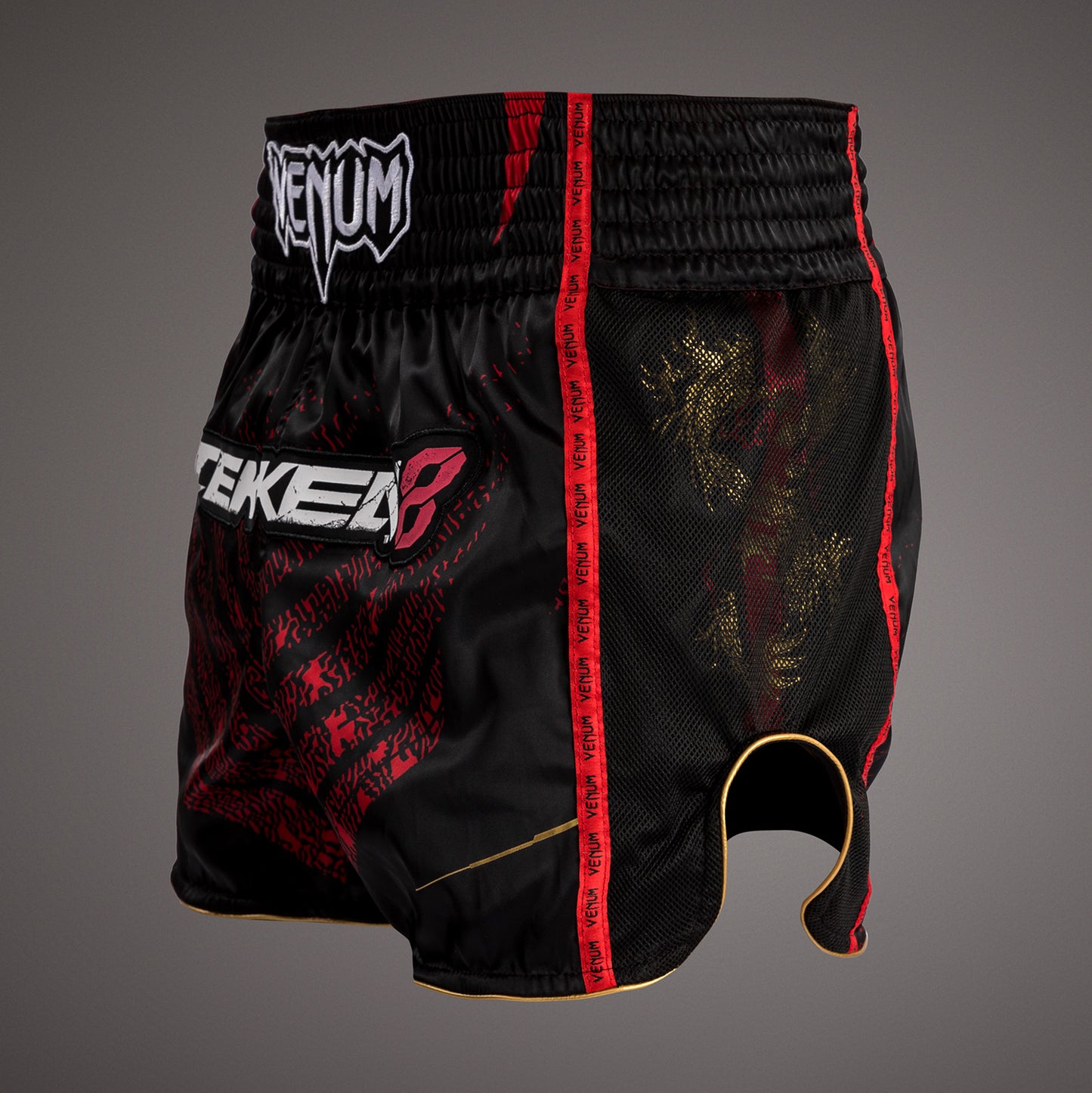 Venum x TEKKEN 8 - Marshall Law Muay Thai Shorts - Black/Red/Gold