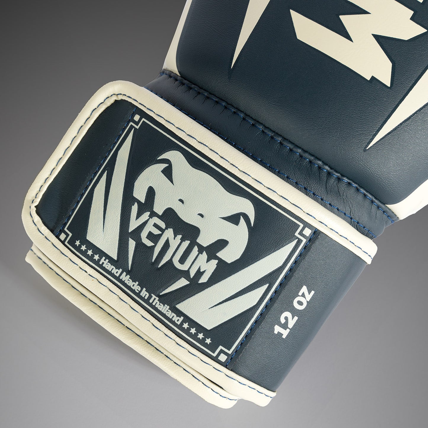 Venum Elite Boxing Gloves - White/Navy Blue