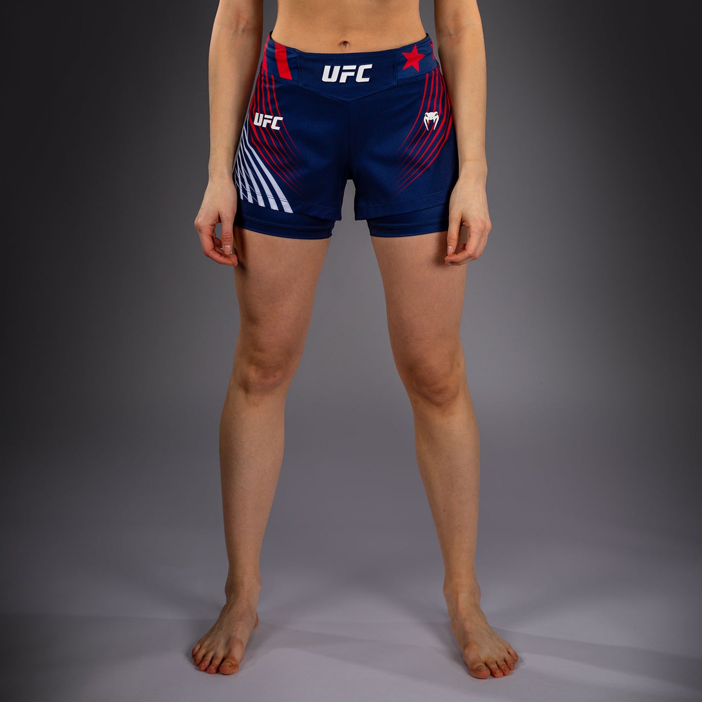 Women's Official UFC Freedom 250 by Venum Blue Authentic Fight Night Fight Short