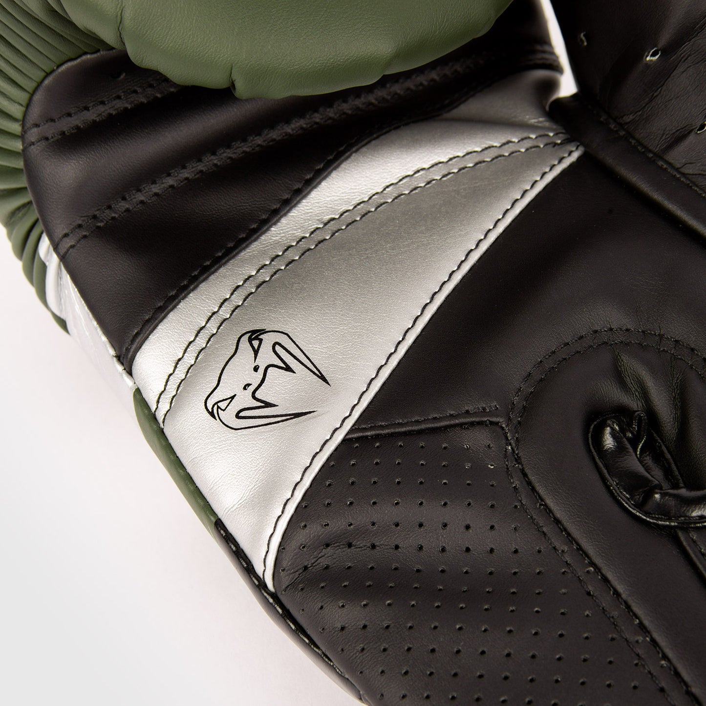 Venum Elite Evo Boxing Gloves - Khaki/Silver