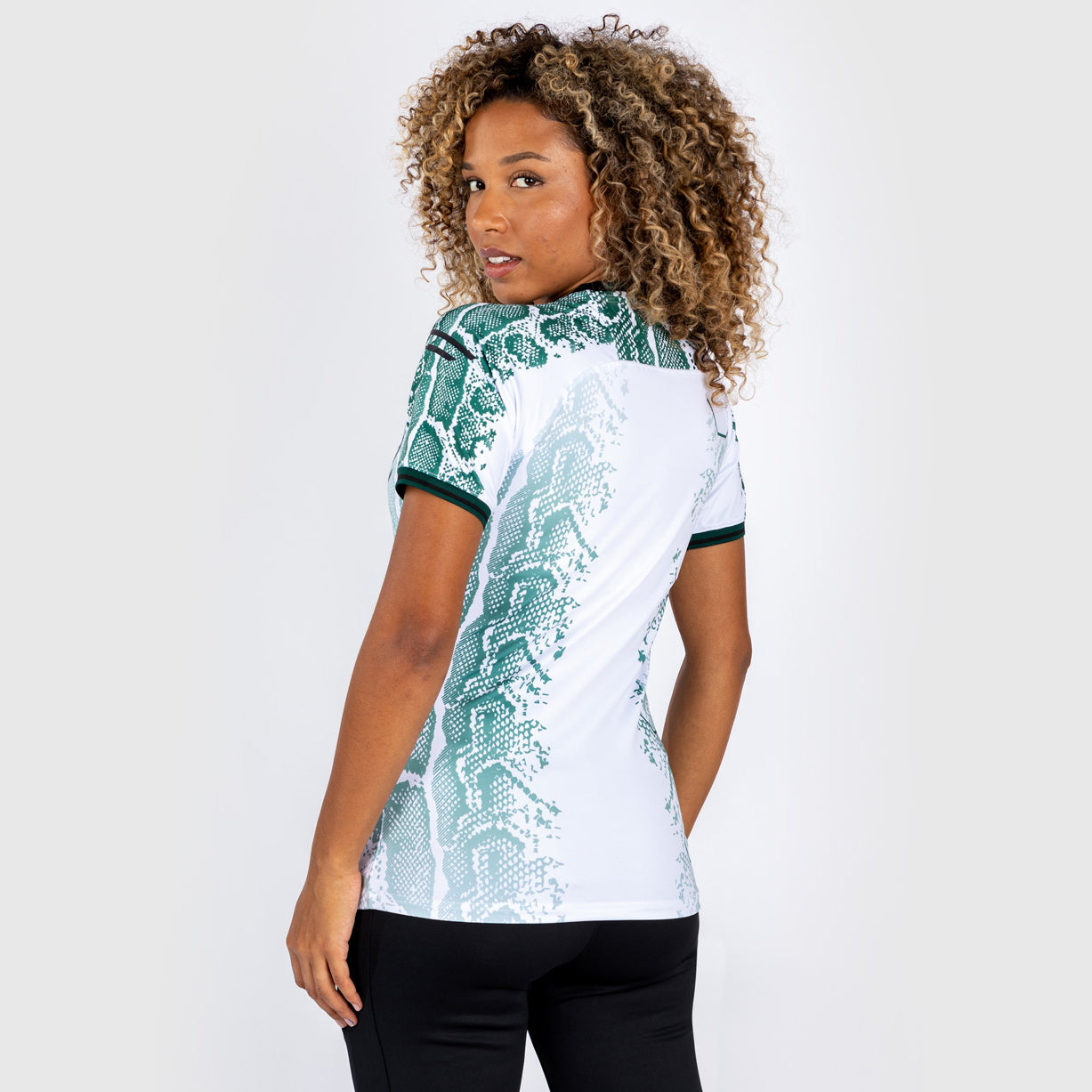 UFC Adrenaline by Venum Authentic Fight Night Women’s Walkout Jersey - Emerald Edition - White/Green