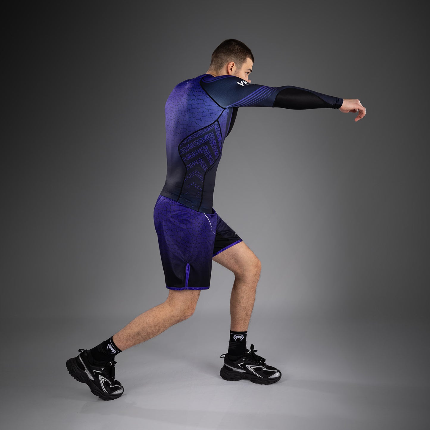 Venum x TEKKEN 8 Fight Shorts - Kazuya - Black/Purple