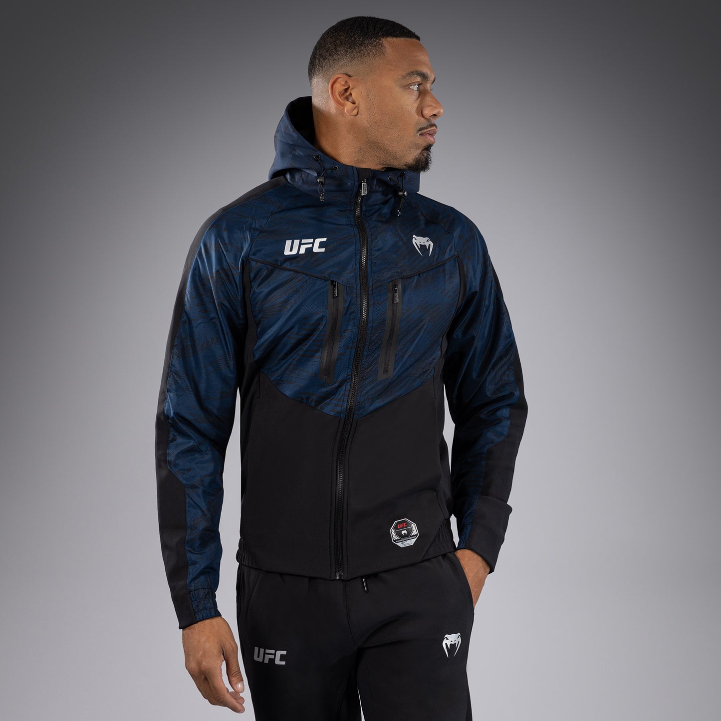 UFC Fusion by Venum Fight Week Men’s Zip Hoodie - Oceanic Blue