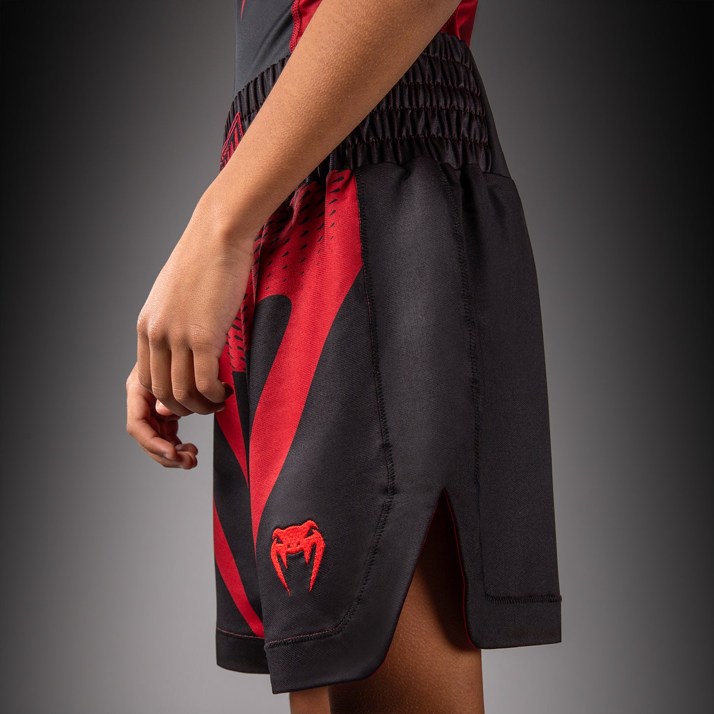 Venum Attack Kids Boxing Shorts - Black/Red