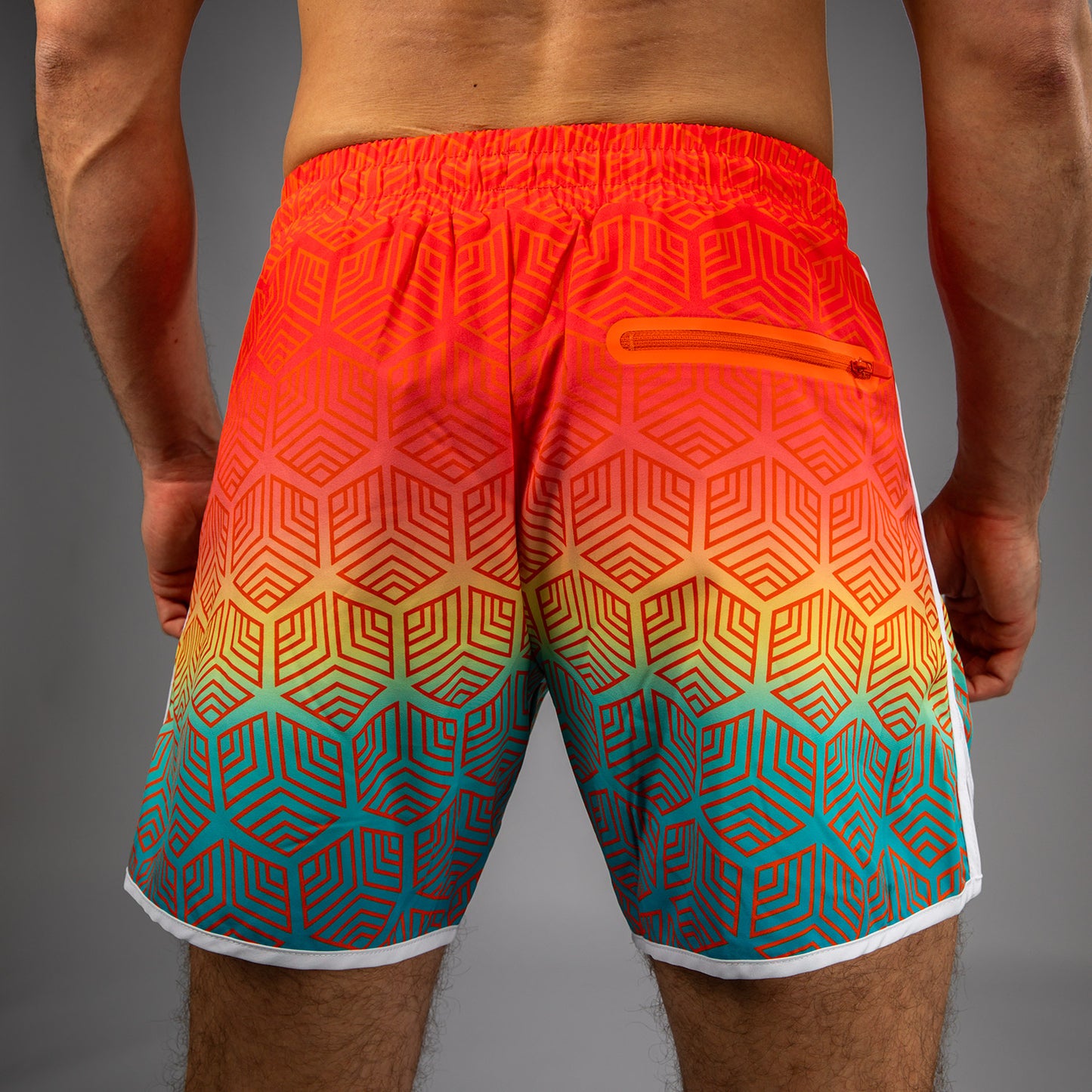 Venum Octane Board Shorts - Sunset Orange/Sky Blue