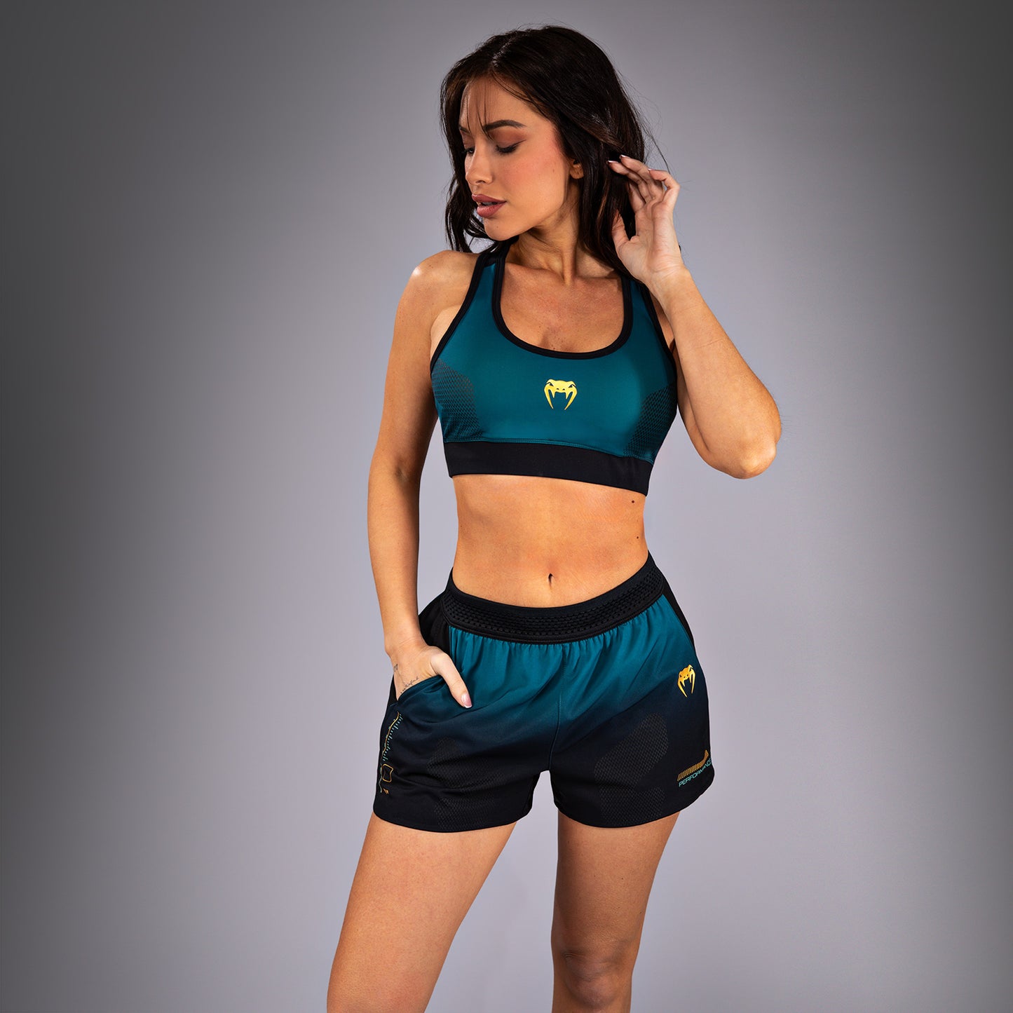 Venum Tactical XT Sports bra - Black/Forest Green