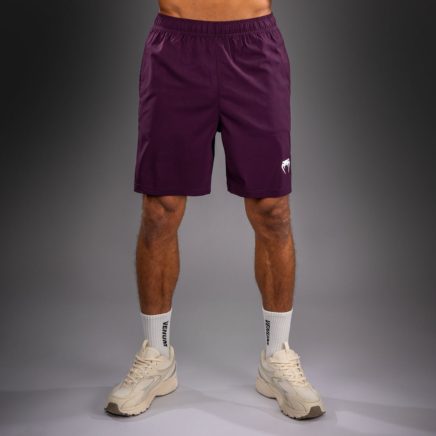 Venum Contender Training Shorts - Dark Purple/ White