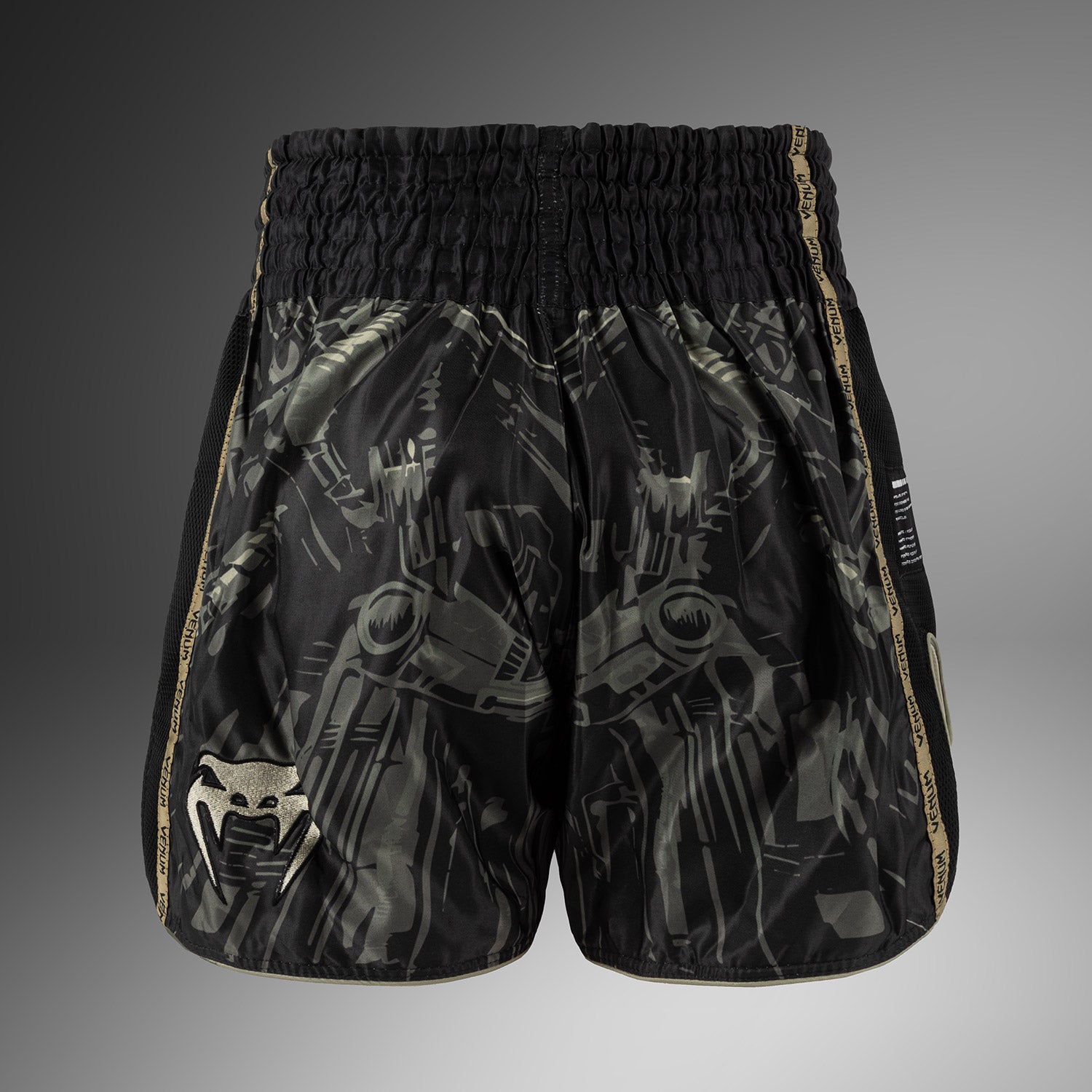 Venum Invader Muay Thai Shorts - Black/Sand - Venum Asia