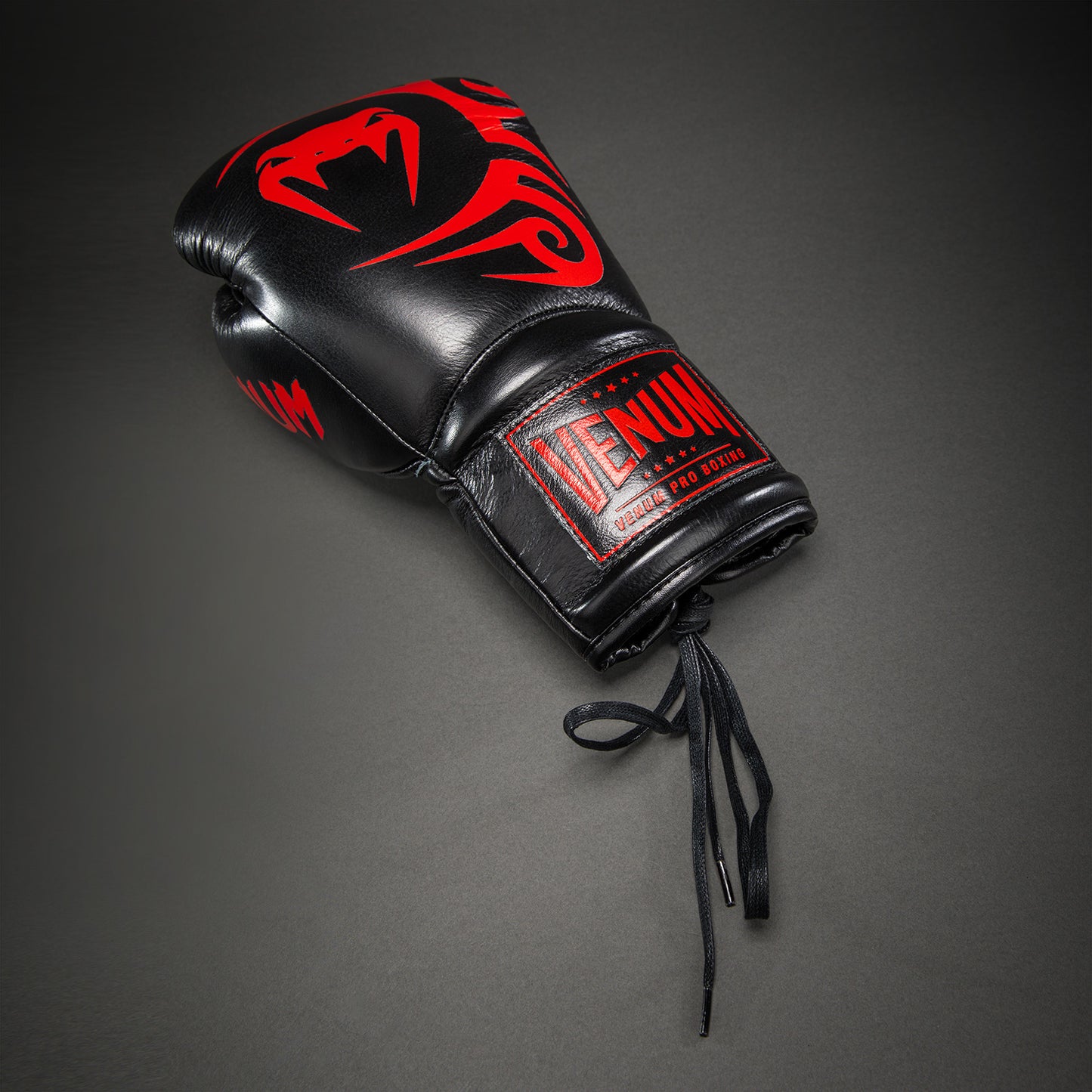 Venum Giant 2.0 Mike Tyson Pro Boxing Gloves with Laces - Black/Red